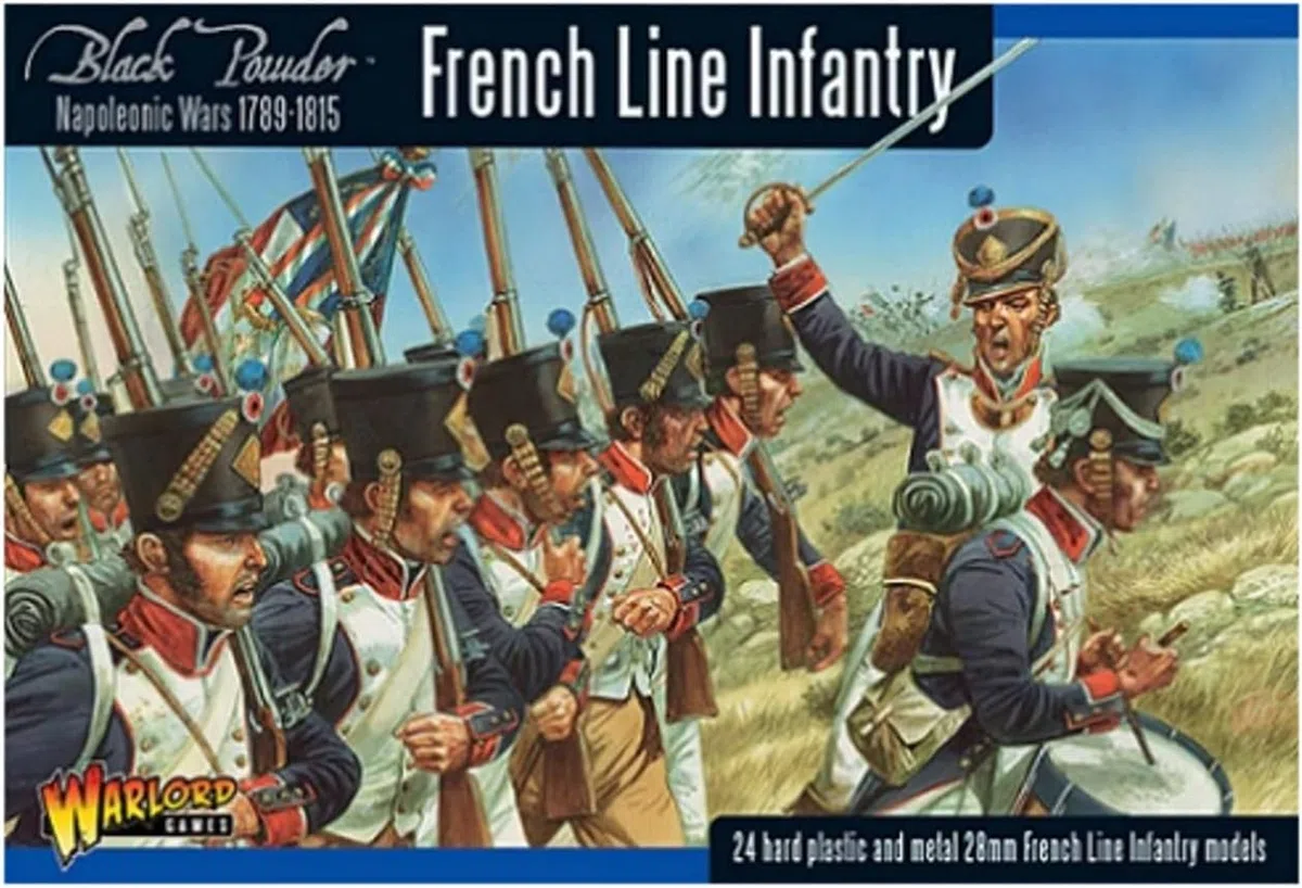 Napoleonic French Line Infantry - Black Powder - 24 Hard Plastic And Metal by Black Powder