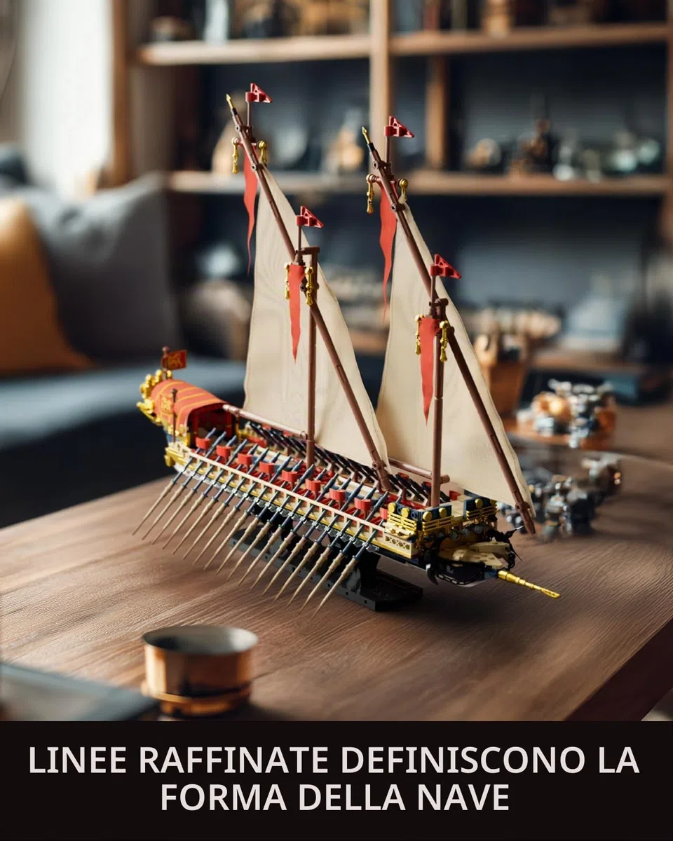 Nifeliz Kit di Costruzione della Nave a Vela Galea per Adulti, Modello di Nave Ammiraglia in Stile Galeazza per Esposizione e Collezione, Regalo per Appassionati di Navi (1.536 Pezzi, NF10338)