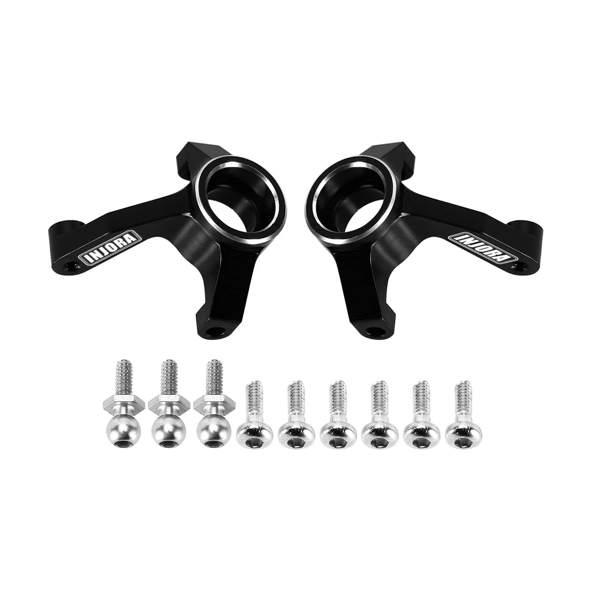 INJORA Bracci di Sospensione Anteriori e Posteriori in Alluminio, Fuselli Anteriori, Supporti Caster C-Hubs, Mozzi Posteriori per 1/24 Buggy Losi Micro-B 1/28 Micro-T Upgrade