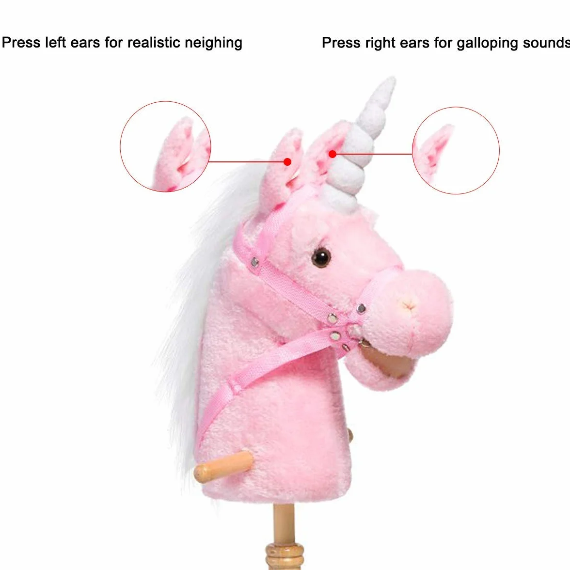 36-inch Rosa chiodo Fisso con Buone impugnature e Ruote Unicorno Peluche