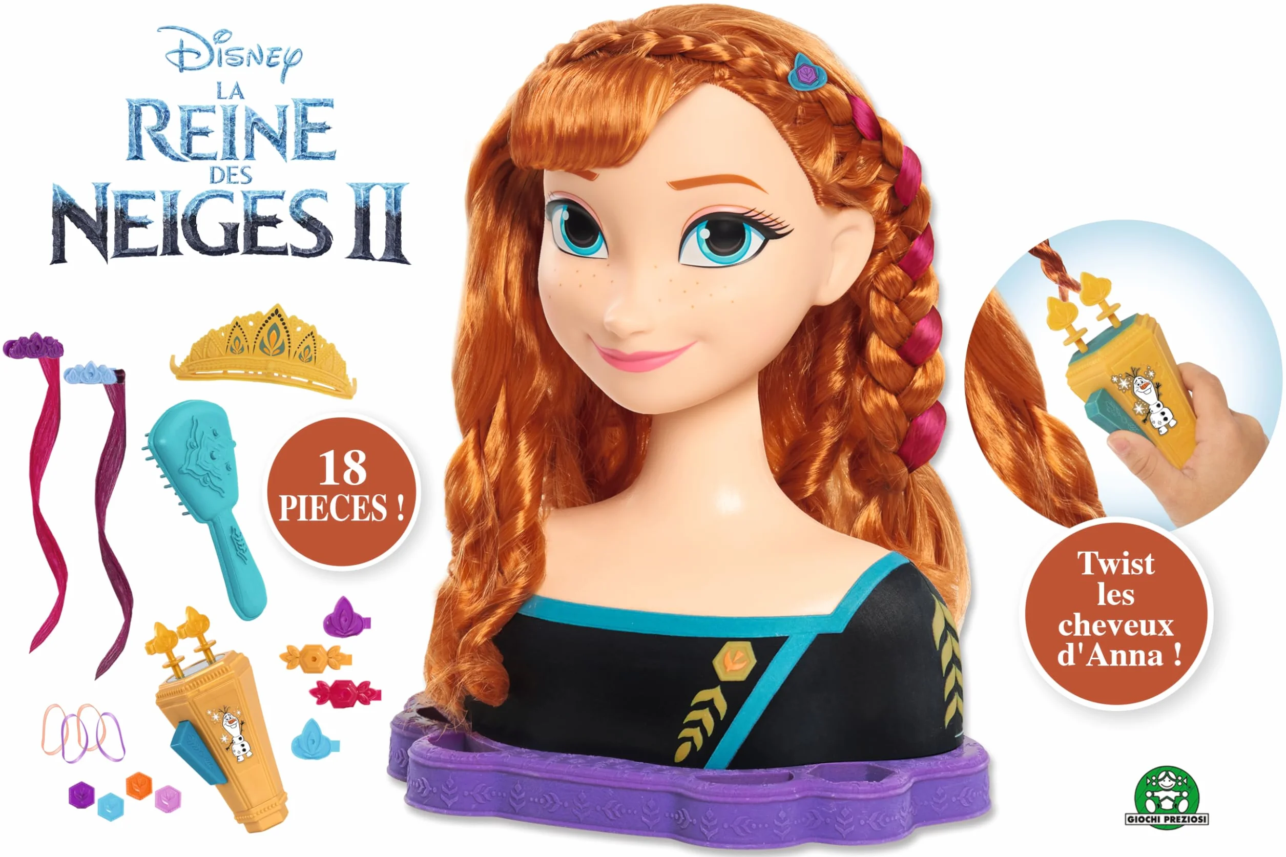 JP Disney Styling FRND7000 Frozen 2 Deluxe Anna Styling Testa, 30x27x16 cm