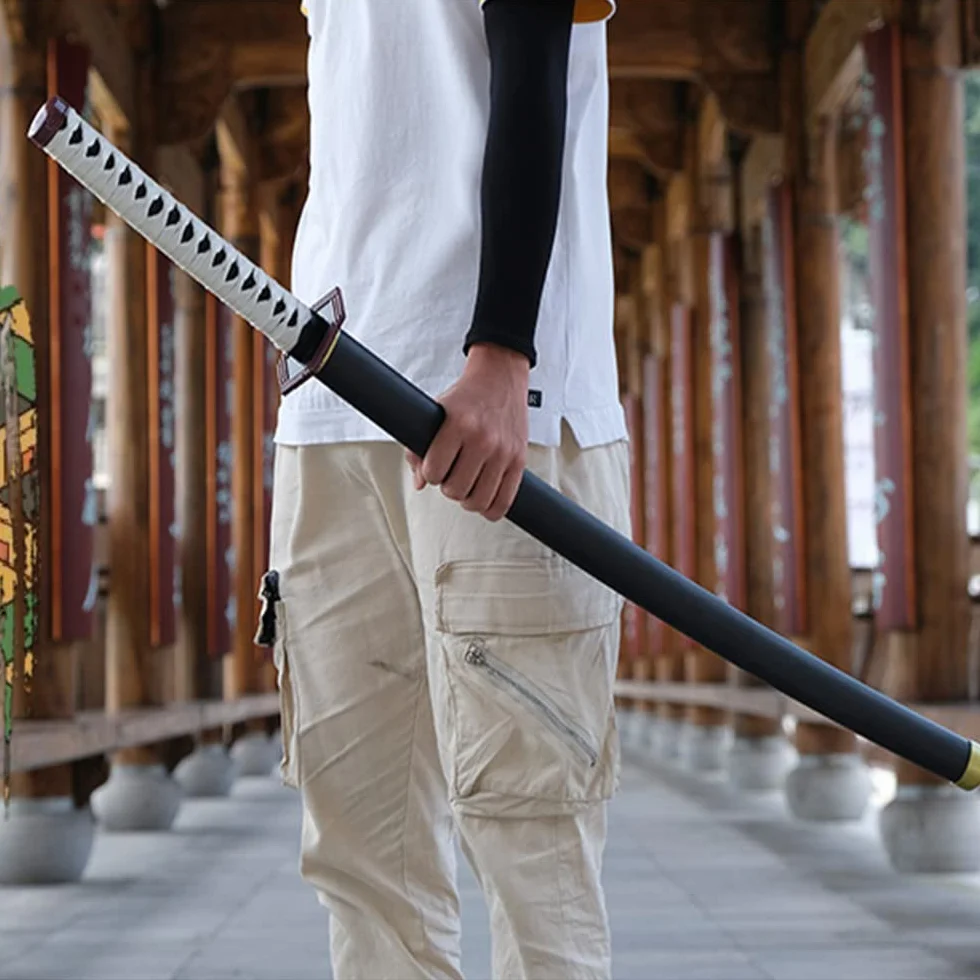 damdos Halloween Prop for Demon Slayer Katana Agatsuma Zenitsu Cosplay Sword Kamado Tanjirou Swords Shinazugawa Sanemi Weapons PU Material Xmas Birthday Gifts (Tomioka Giyuu)
