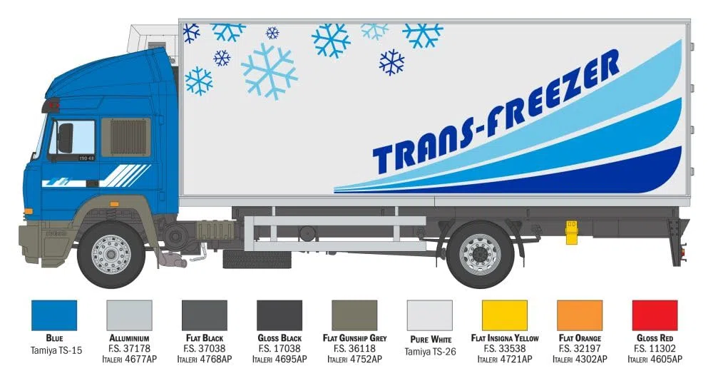 Italeri 3964 Turbostar 190.48 Reefer Truck, scala 1:24, Plastic Model Kit/Modello in plastica da montare