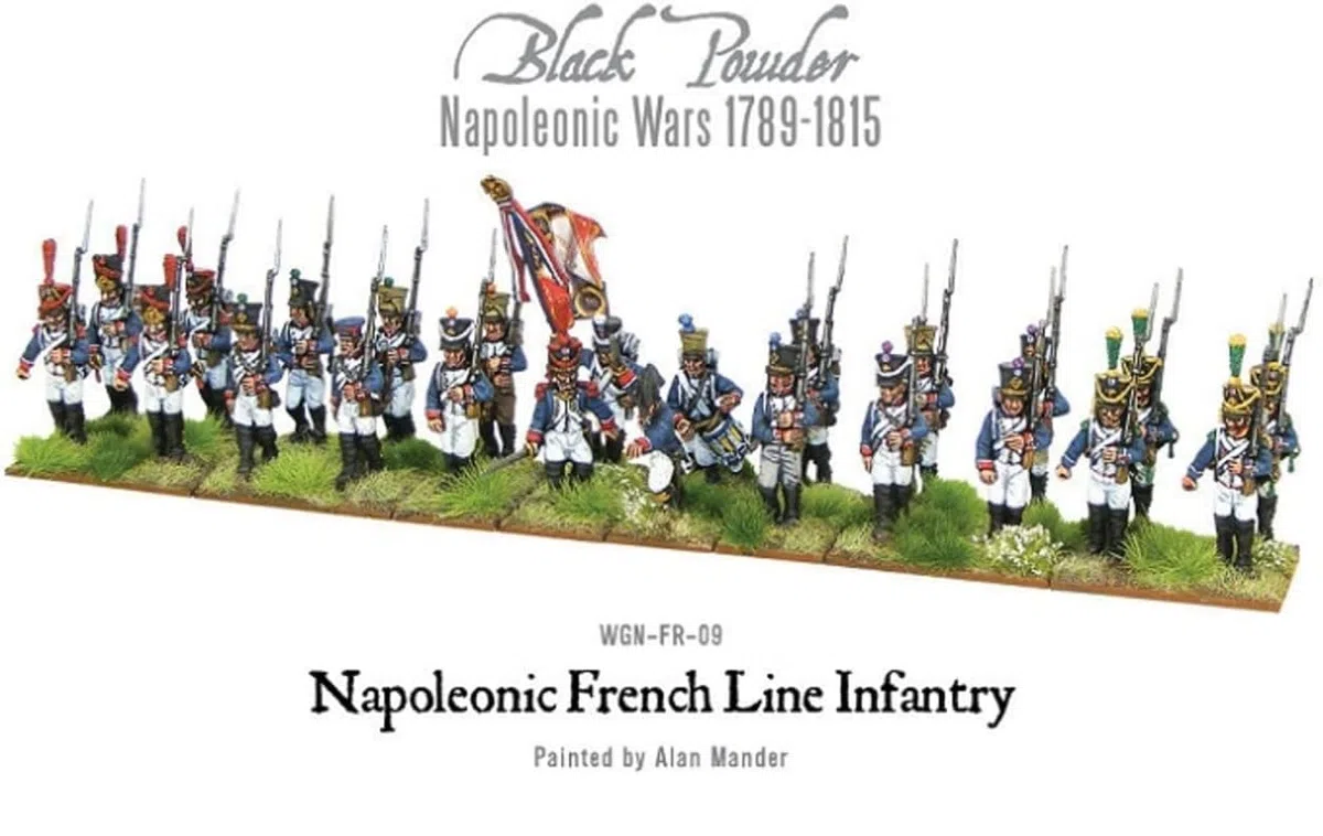 Napoleonic French Line Infantry - Black Powder - 24 Hard Plastic And Metal by Black Powder