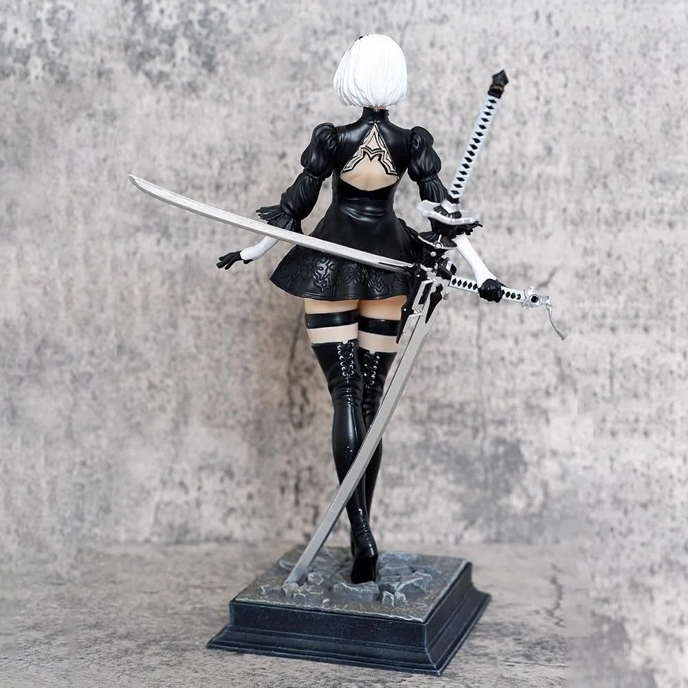 Zhongkaihua Automata 2B - Action figure con testa intercambiabile in PVC Yorha n. 2, figura di tipo B, 28 cm