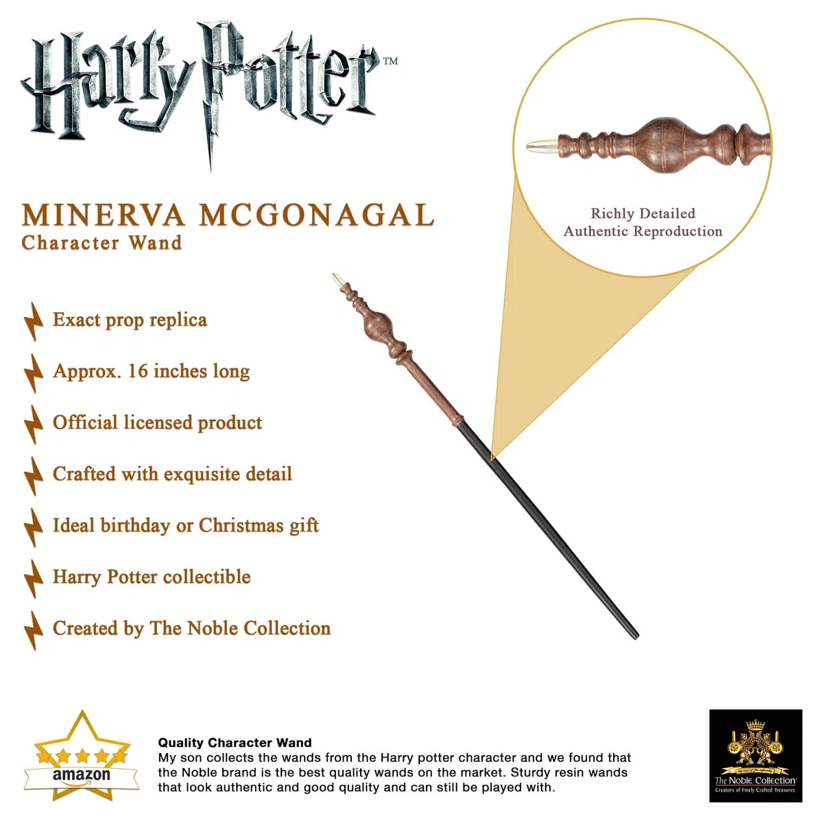 The Noble Collection Proffesor Minerva McGonagall Character Wand