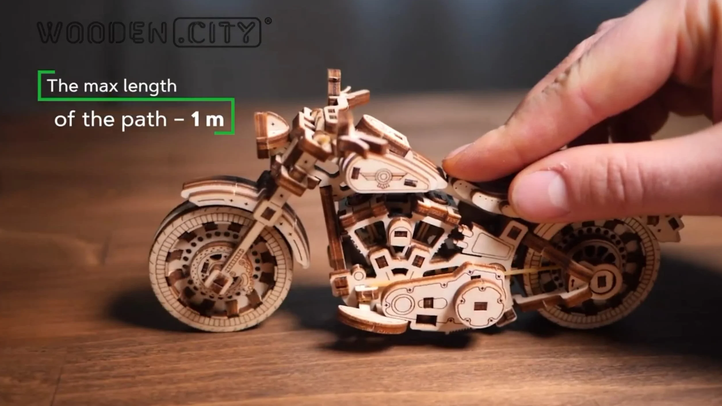 Wooden.City Kit Modello in Legno da Costruire Cruiser V-Twin - Puzzle 3D Moto - Meccanico - 3D Puzzle per Adulti e Adolescenti - Taglio Laser - Fai da Te