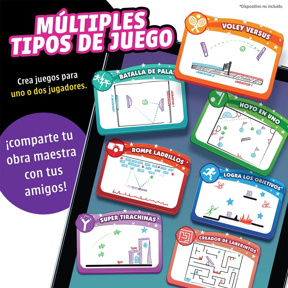 PIXICADE — Trasforma il tuo disegno in videogioco in 30 secondi| Kit creativo per bambini + App | Facile, educativo e divertente