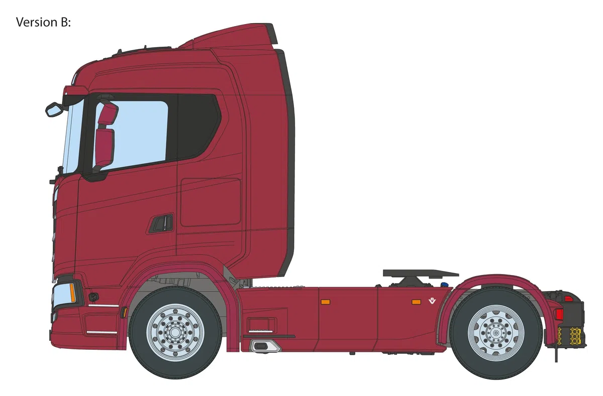 ITALERI 3971 Scania S770 4x2 Normal Roof Grey Cab, Model Kit/Modello in plastica da montare. Scala 1:24