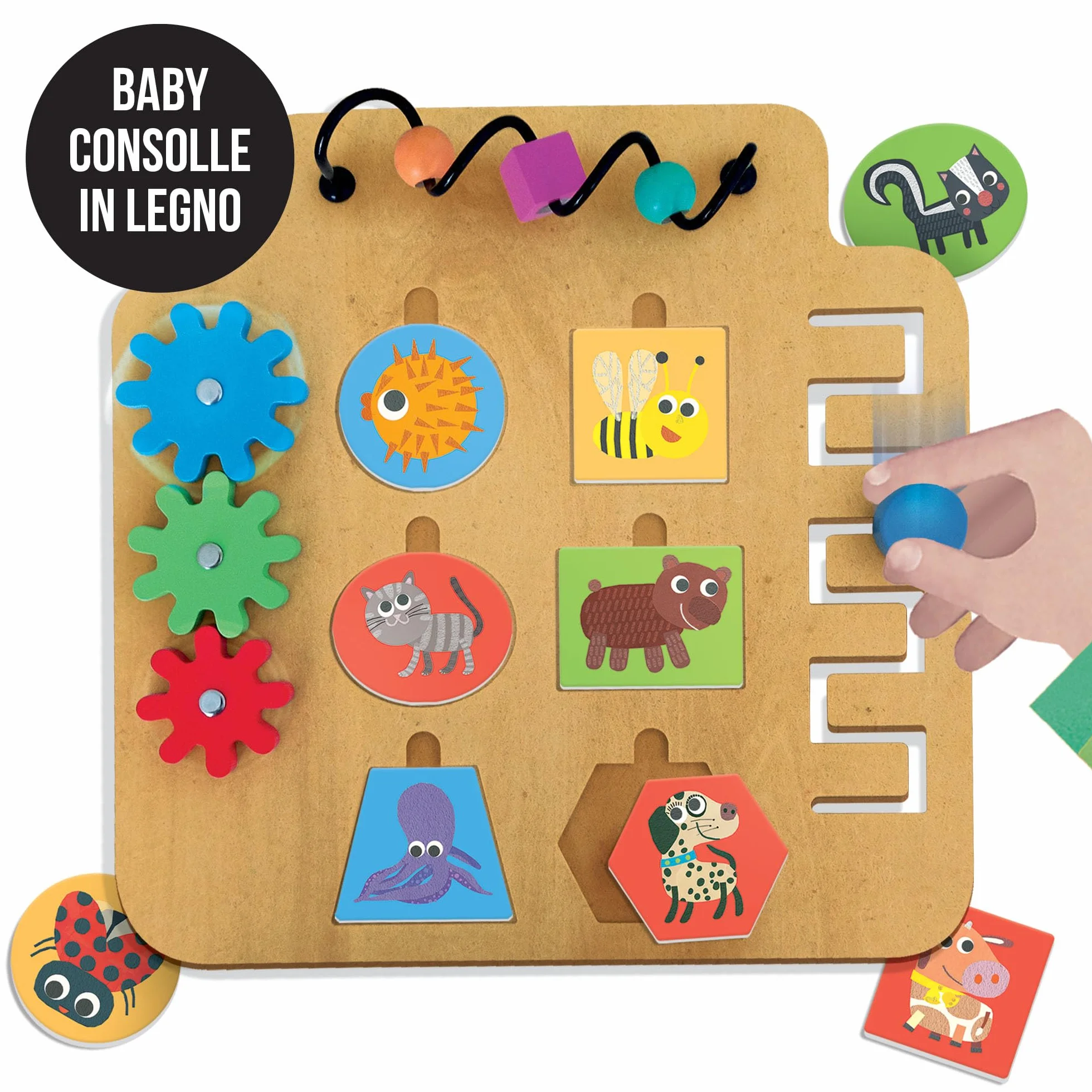 HEADU - Laboratorio Manine Attive Montessori - Con 24 Forme Tattili Degli Animali | Giochi Educativi 1 2 3 Anni, Gioco Montessori, Giochi Tattili Bambini, Regalo Bambino Piccolo, Regalo bambina 2 anni