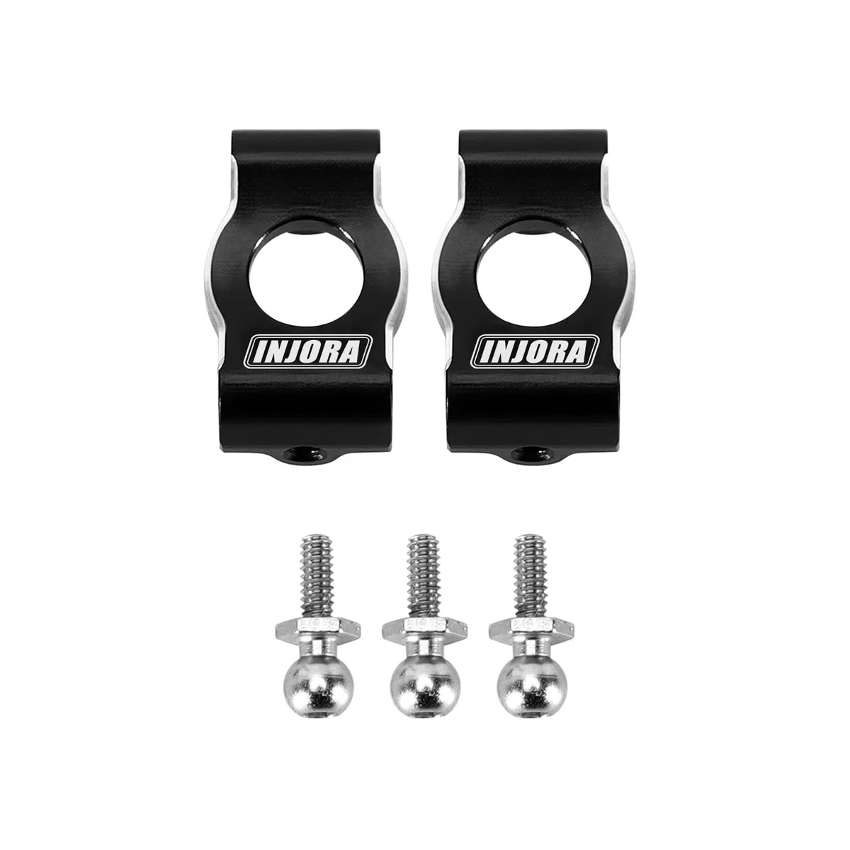 INJORA Bracci di Sospensione Anteriori e Posteriori in Alluminio, Fuselli Anteriori, Supporti Caster C-Hubs, Mozzi Posteriori per 1/24 Buggy Losi Micro-B 1/28 Micro-T Upgrade