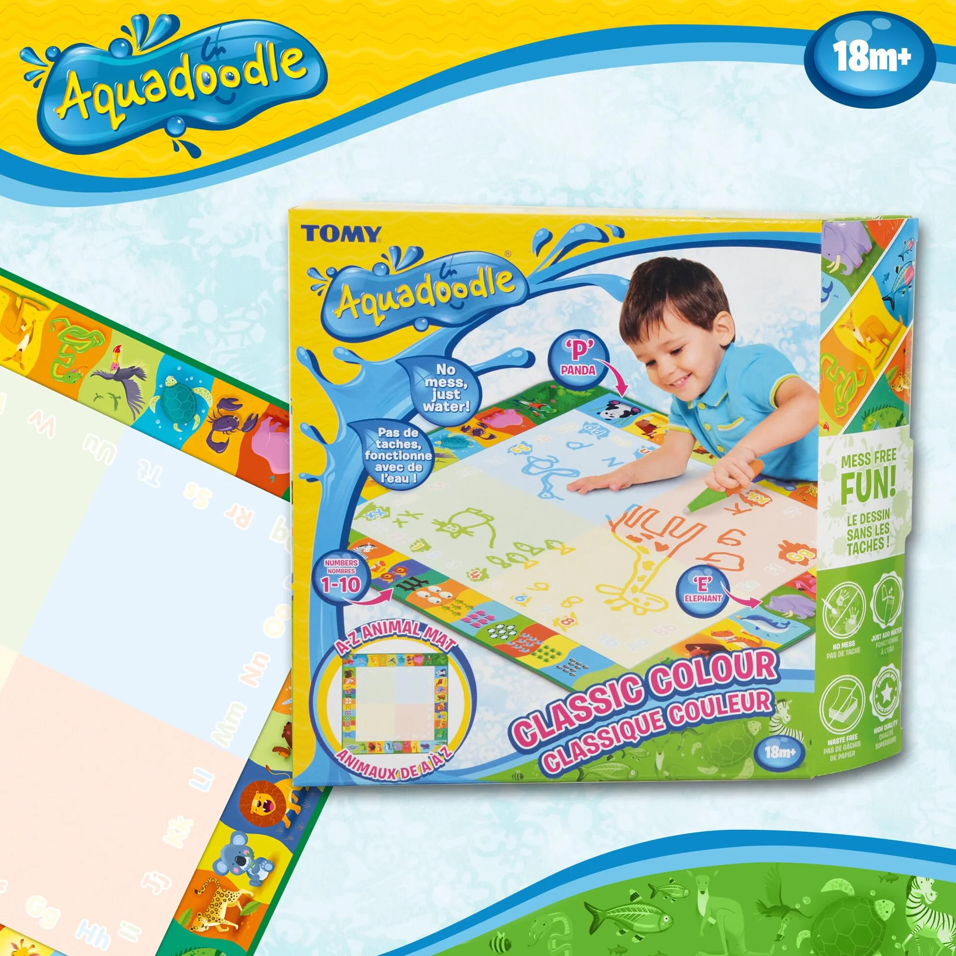 Aquadoodle Classic Large Water Doodle Mat, Official Tomy No Mess Colouring And Drawing Game, Suitable for Toddlers And Children from 18 Months+