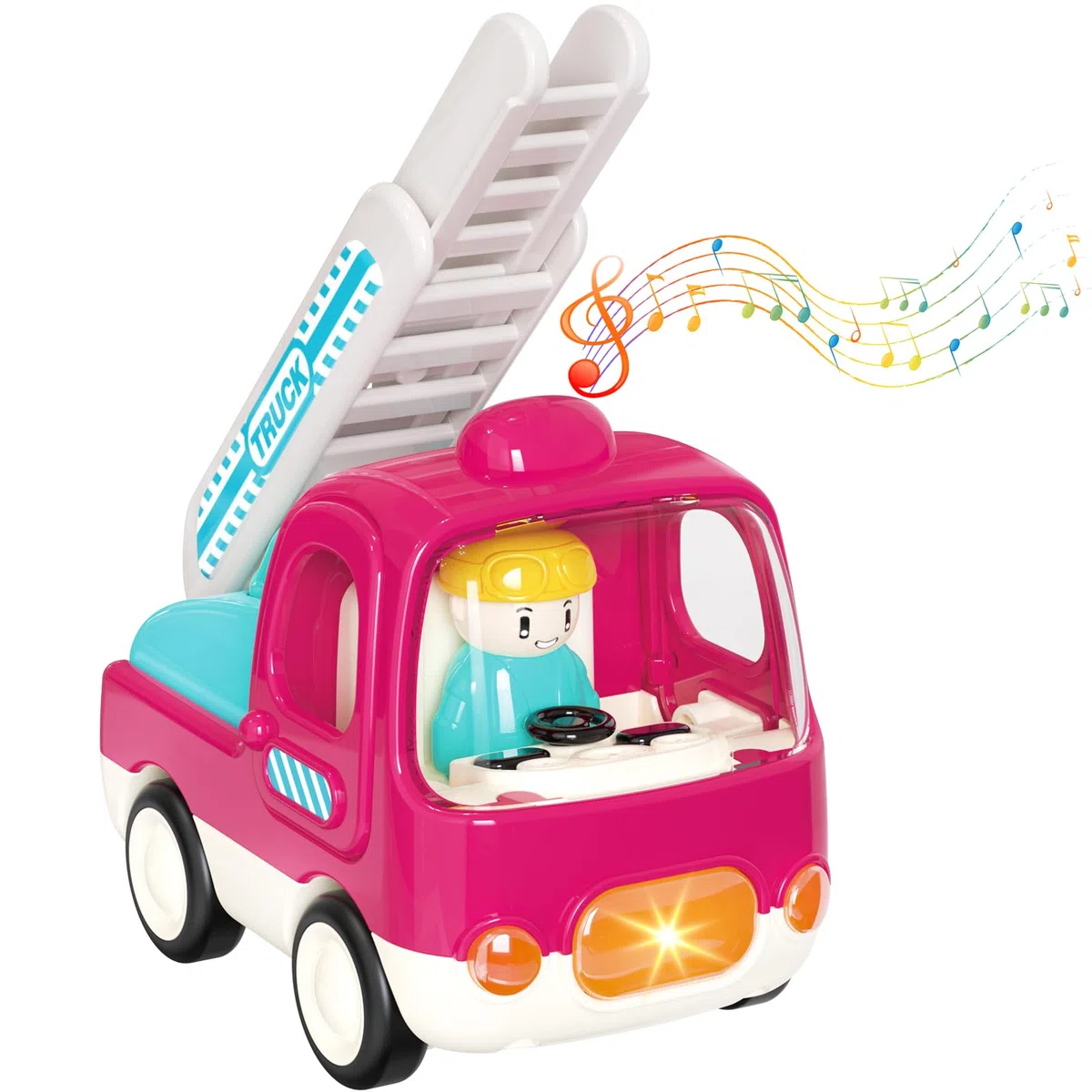 Yerloa Camion Pompieri Giocattolo Giochi Bambini 1 2 3 4 Anni Ragazzi e Ragazze Con Suoni e Luci, Camion Macchinine Per Bambini Giocattolo