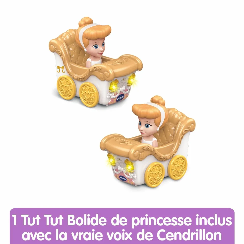 VTECH TUT TUT BOLIDES DISNEY PRINCESSES - CHÂTEAU - TOBOGGAN ENCHANTÉ (+ LE CARROSSE MARIAGE ENCHANTÉ DE CENDRILLON)