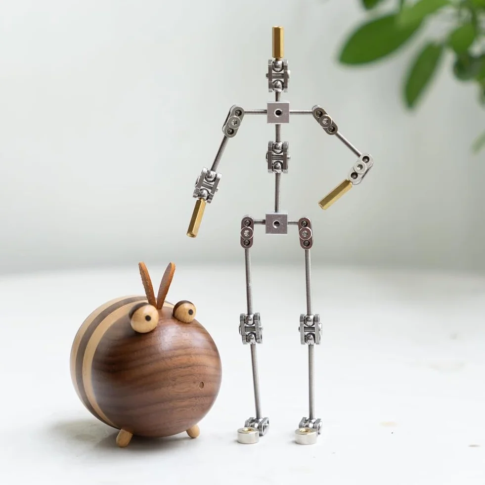 Jevina Armature Kit - Scheletro per bambole fai da te in metallo, facile da montare, design animato, per stop motion