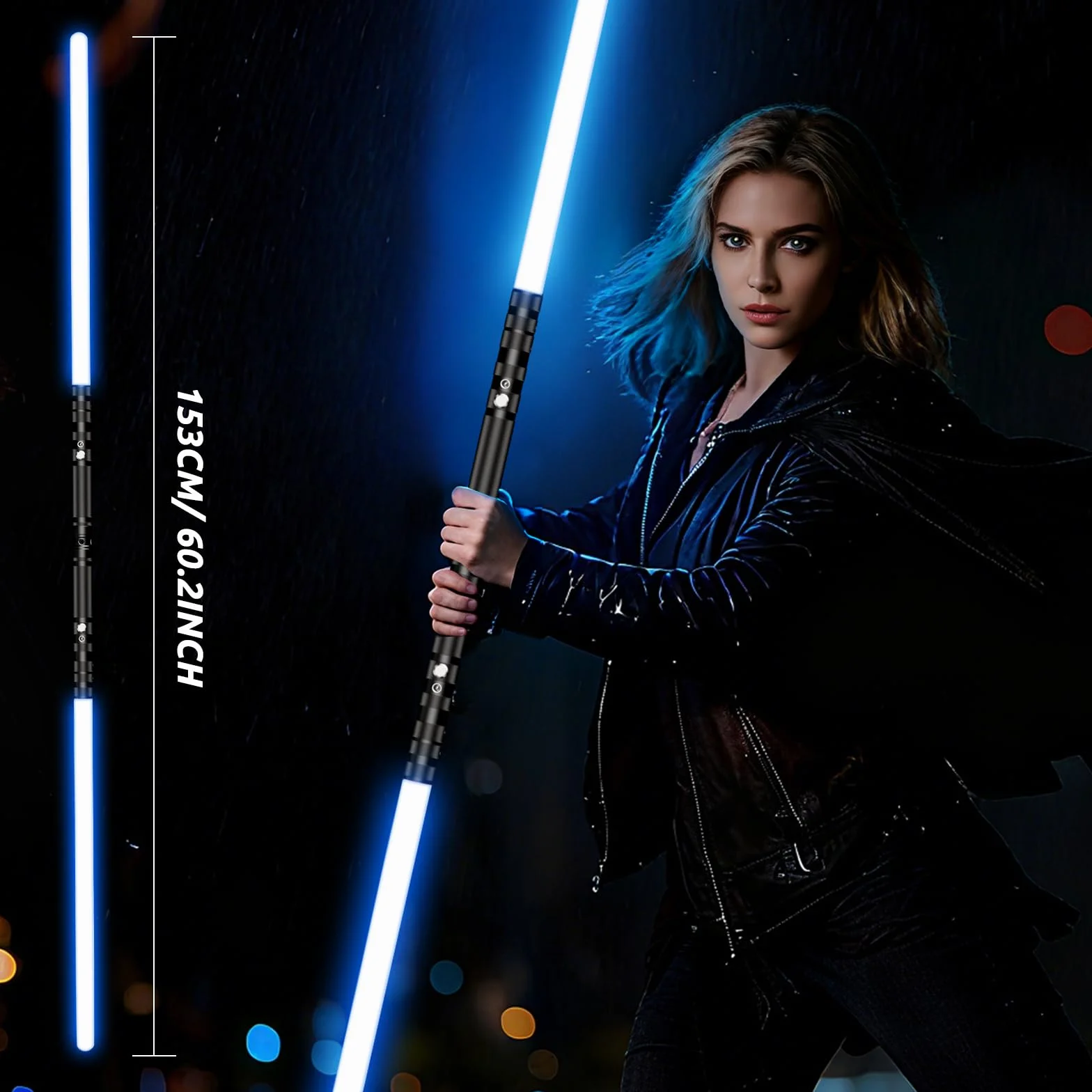 Spada Laser, 2 in 1 Spada Laser per Bambini, Ricarica USB RGB 16 Colori Lightsaber Suoni Simulati di Combattimenti, Regali per Bambini, Feste di Halloween, Cosplay (2 pz.)