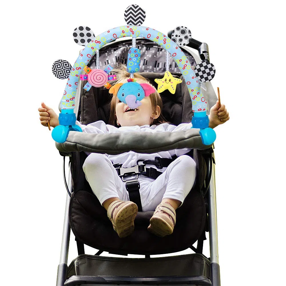 Caterbee Giocattoli per culla per neonati, Giocattoli per lettino e passeggino per neonati e bambini, Giocattoli per seggiolino auto ad arco per viaggi e Giocattoli per passeggino e carrozzina per