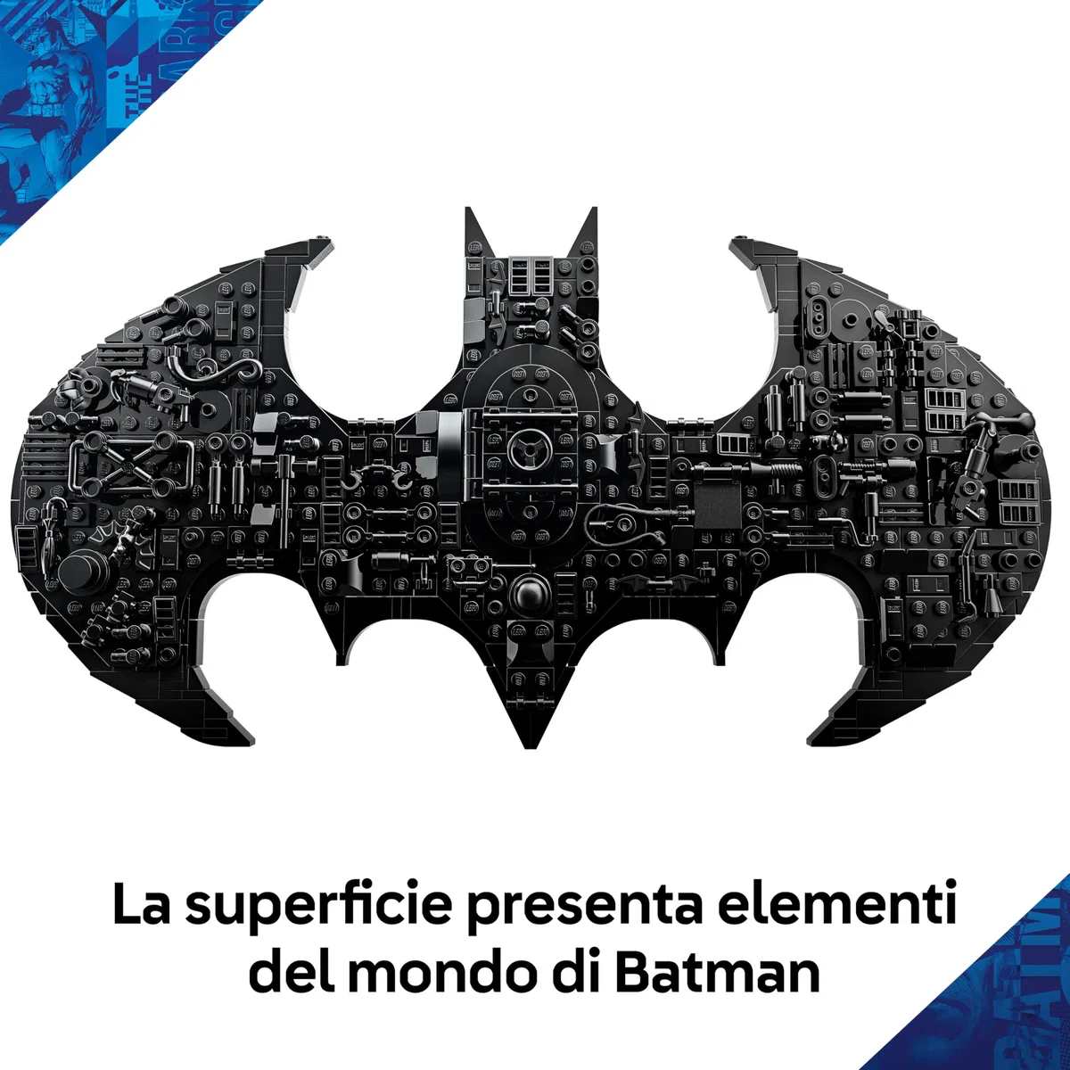LEGO DC Logo di Batman - Giocattolo da Supereroi con 2 Minifigure da Collezione - Decorazione da Parete 3D Fai da Te o da Camera da Letto - Idea Regalo per Bambini da 12 Anni Fan del Film - 76330