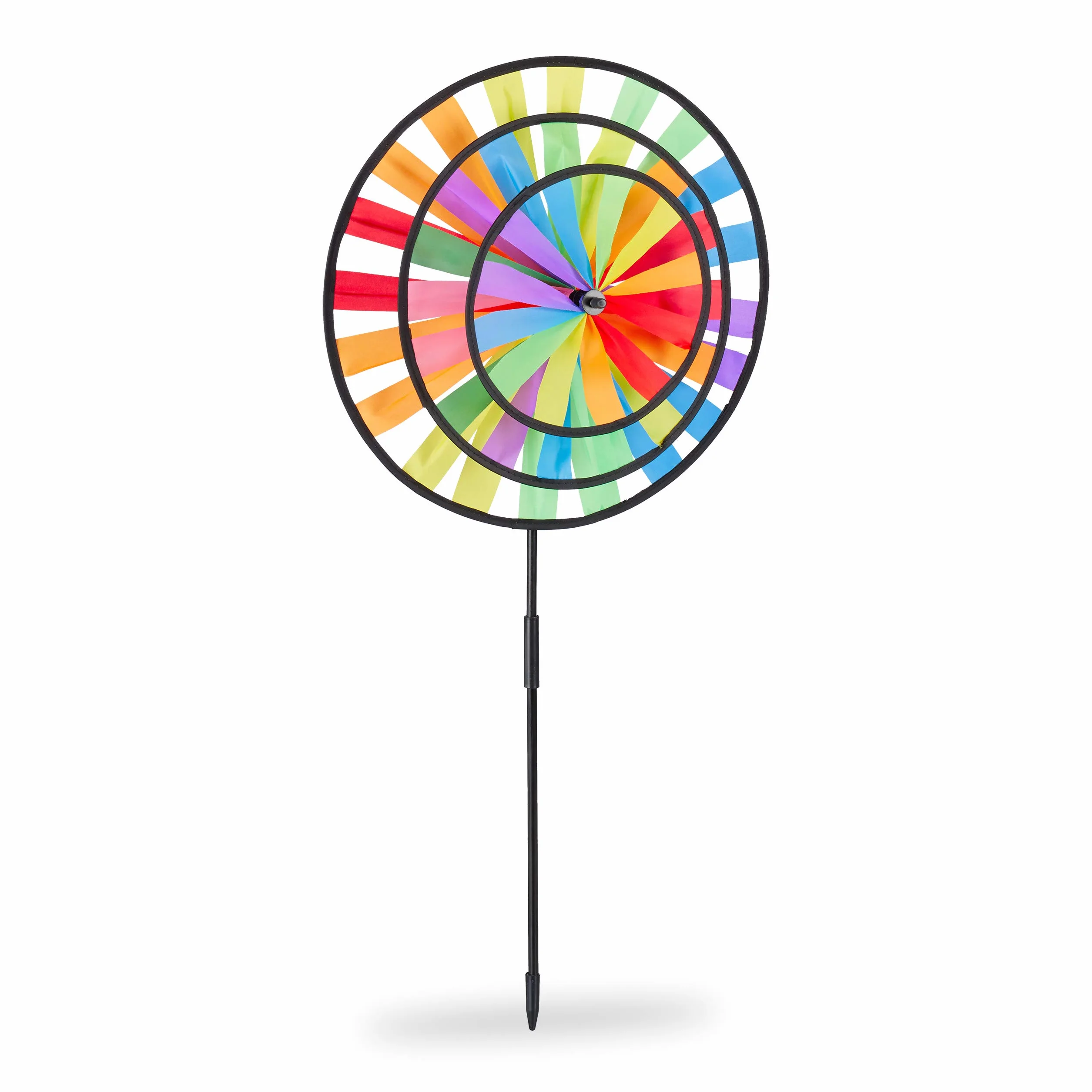 Relaxdays Girandola, per Aiuole, Design Arcobaleno, per Bambini, da Outdoor, HLP: 73,5 x 35,5 x 15 cm, Colorato