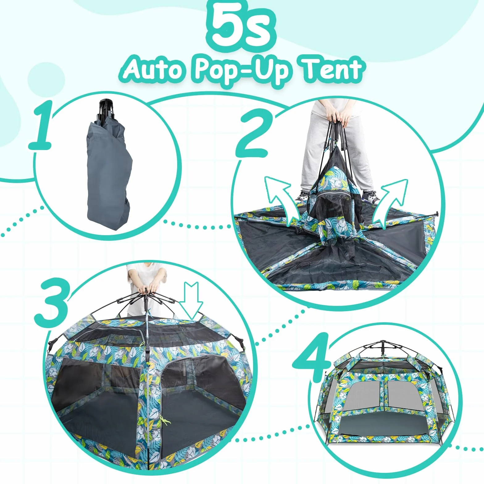Tenda per Bambini, Tenda Gioco Bambini Cameretta Giardino Interno Esterno Castello Pop Up Casetta, Capanna Campeggio Ragazzo E Ragazza Regalo Natale Compleanno Kids Play Tent, Foresta