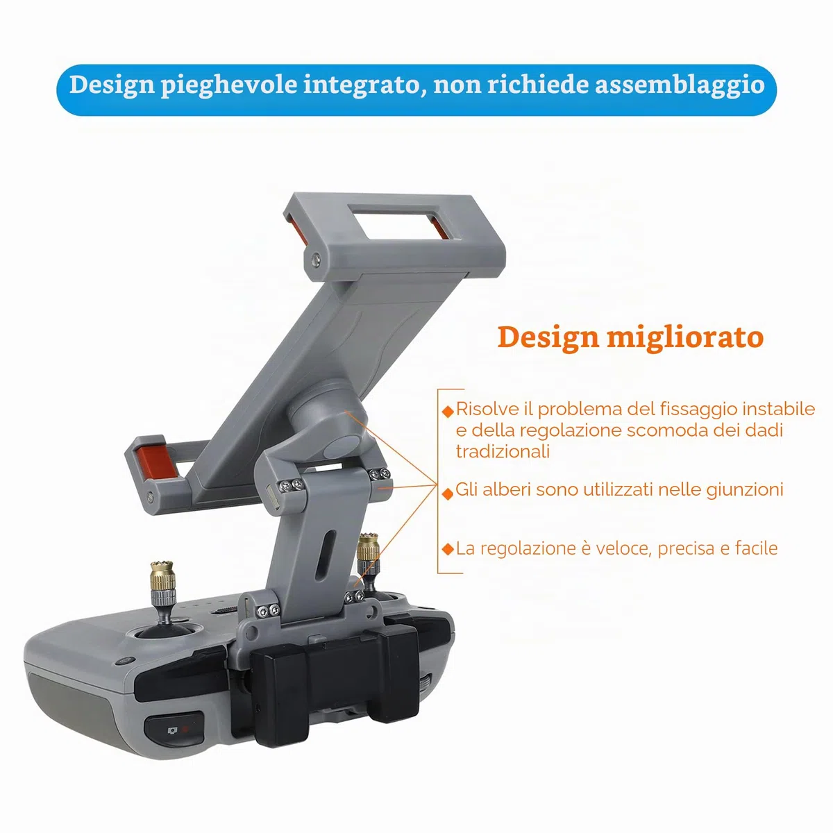 4.7-12.9” Supporto per Tablet per Radiocomando DJI RC-N1/N2,Air 2S/3,Mavic Air 2,Mavic 3 Pro/Classic,Mini 4/3,Mini 2 SE Drone Remote Controller Staffa,Controllo Clip Accessori