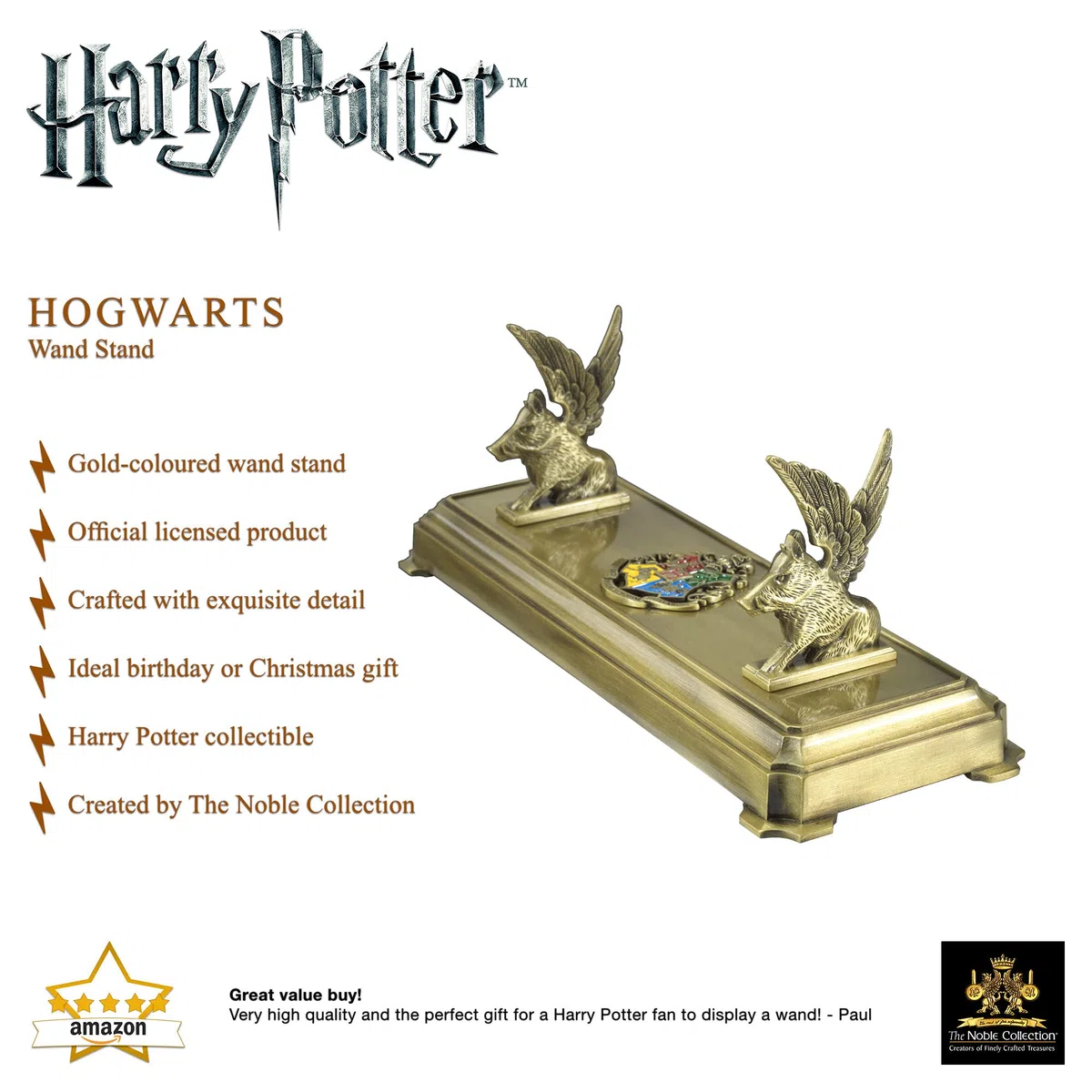 The Noble Collection Collezione Hogwarts Wand Stand, 10.5 x 24 x 10.5 cm