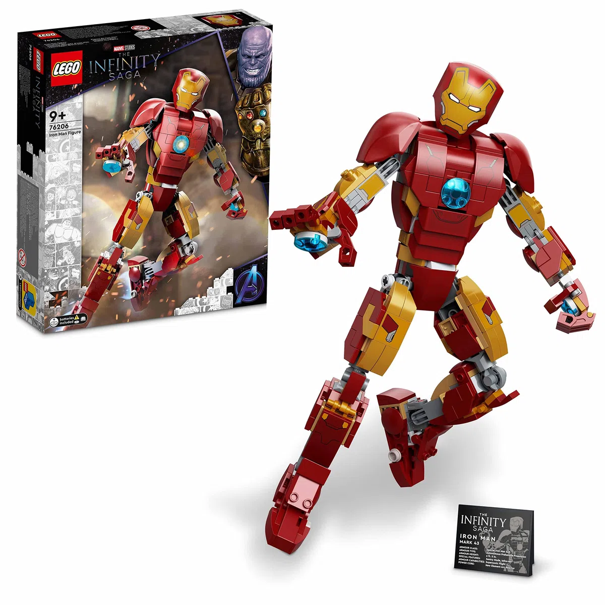 LEGO Marvel Personaggio di Iron Man, Giocattoli Super Heroes per Bambini, dal Film Avengers: Age Of Ultron della Saga dell'Infinito, Idee Regalo 76206