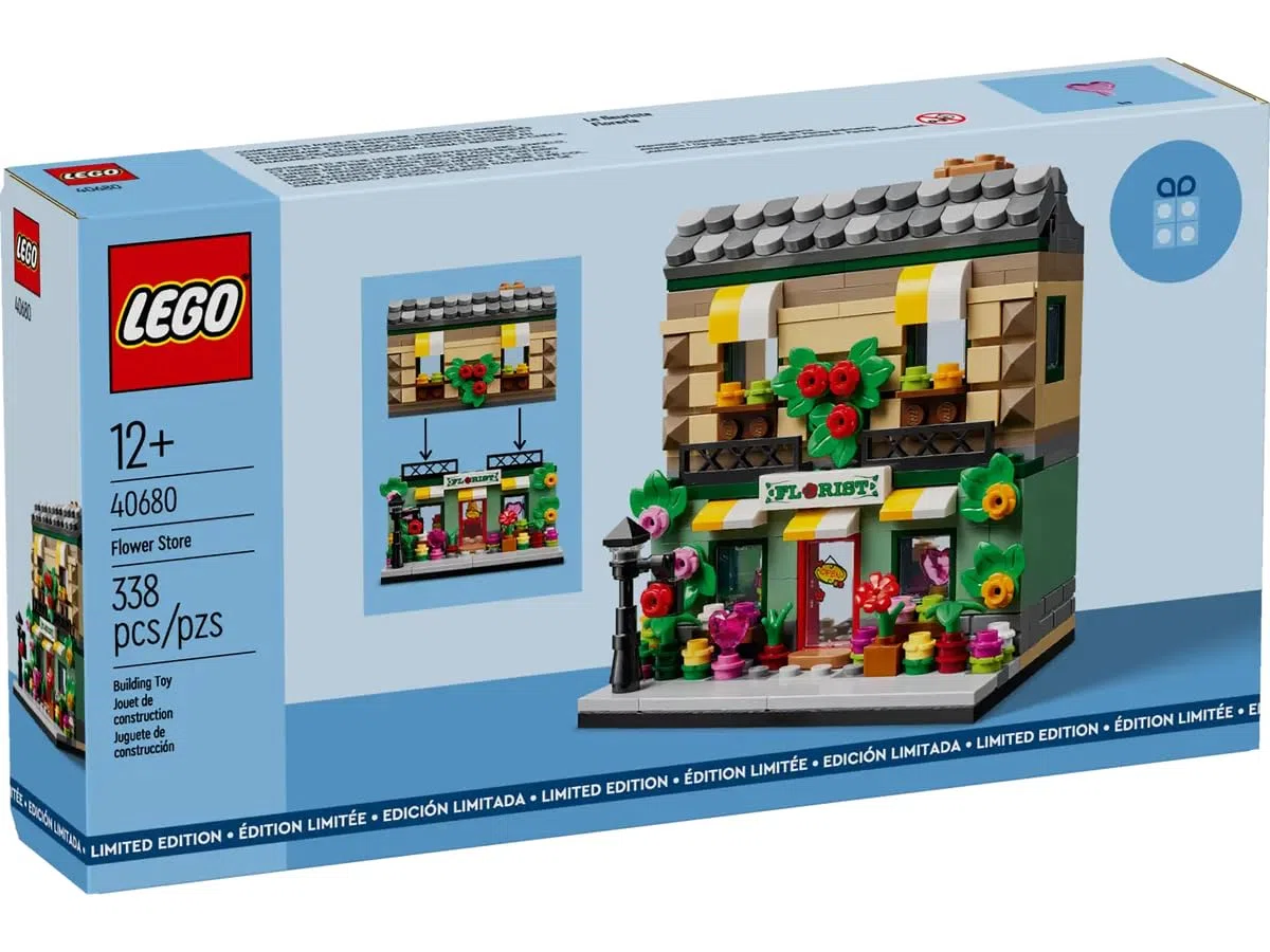 LEGO Flower Store 40680 - Modellino da collezione con dettagli interni, design personalizzabile, ottimo regalo per adulti e adolescenti, 337 pezzi