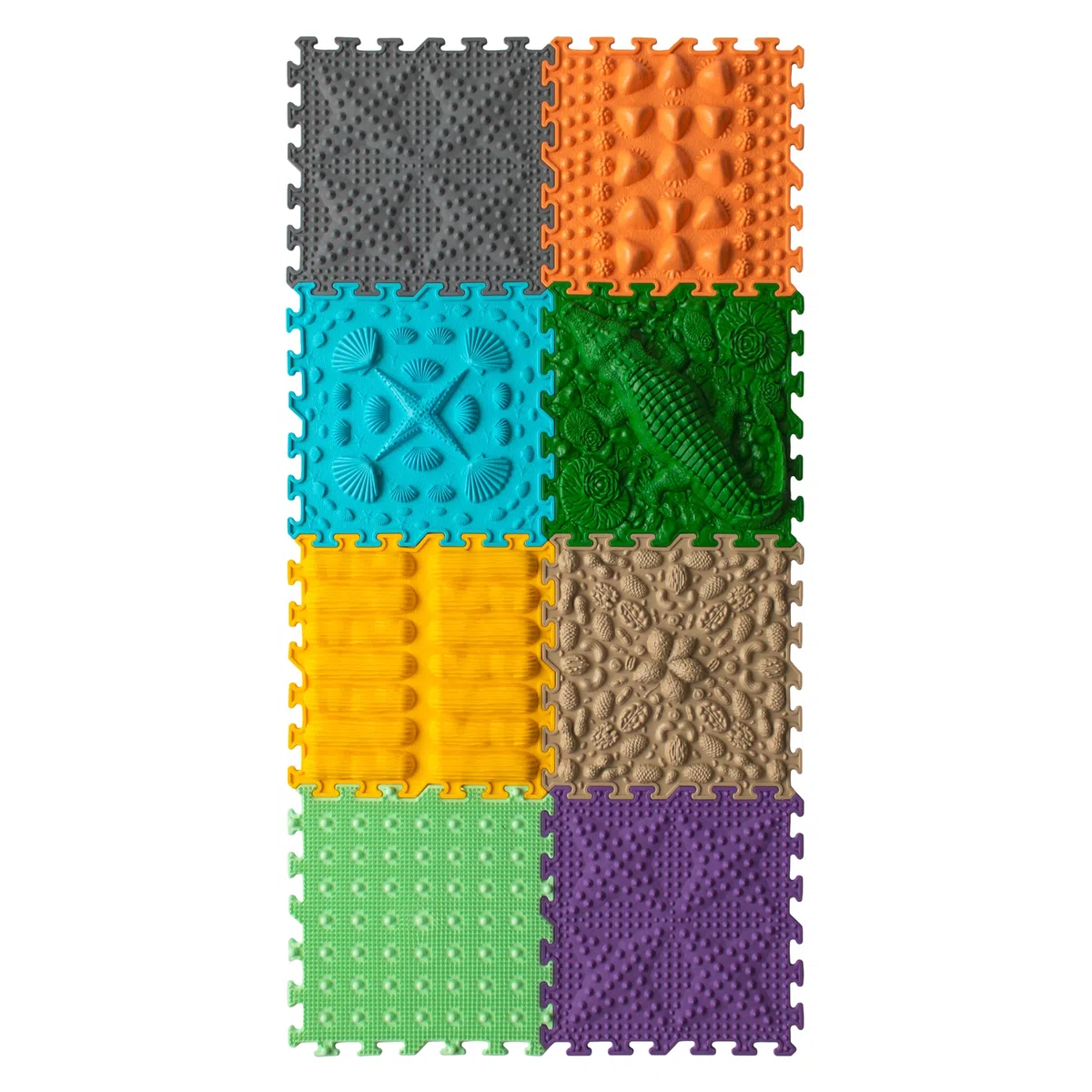 Tappetino da gioco ortopedico per bambini, gioco sensoriale, piastrelle ad incastro, tappetini da gioco per bambini, set di tappetini da gioco (coccodrillo qui)