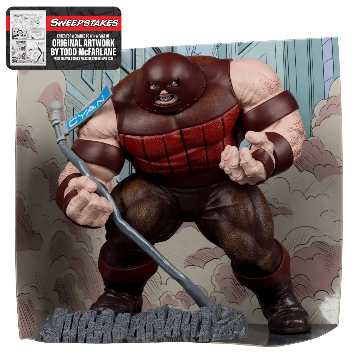 McFarlane Marvel The Juggernaut 1:10th Scale Collectible with Scene (Spider-MAN #16) Original Artwork Sweepstakes Gold Label Toys