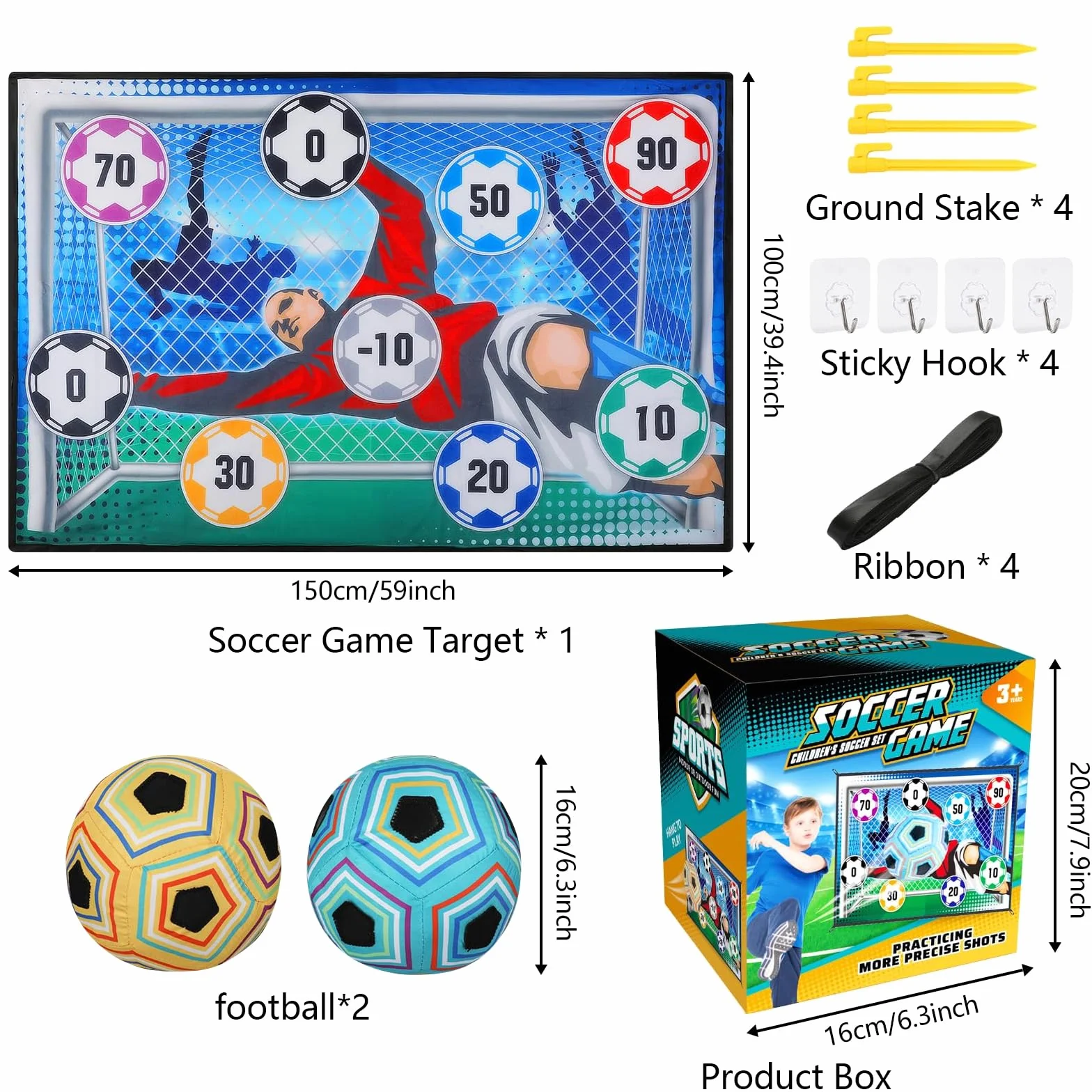 Set da gioco da calcio per bambini 3 4 5 6 7 8, giochi di calcio da giardino per interni ed esterni, palla da calcio in , morbido porta da calcio con accessori per l'allenamento del calcio, regalo per
