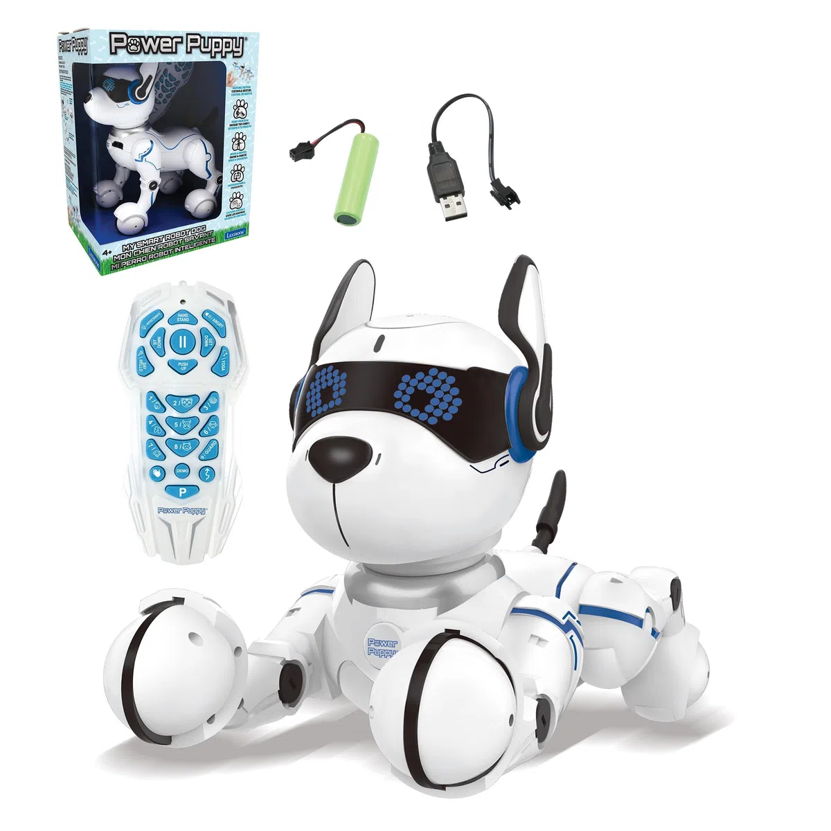 Lexibook Power Puppy - Il Mio Robot da addestramento - Robot con Telecomando, Funzione di addestramento e Controllo dei gesti, DOG01LXB