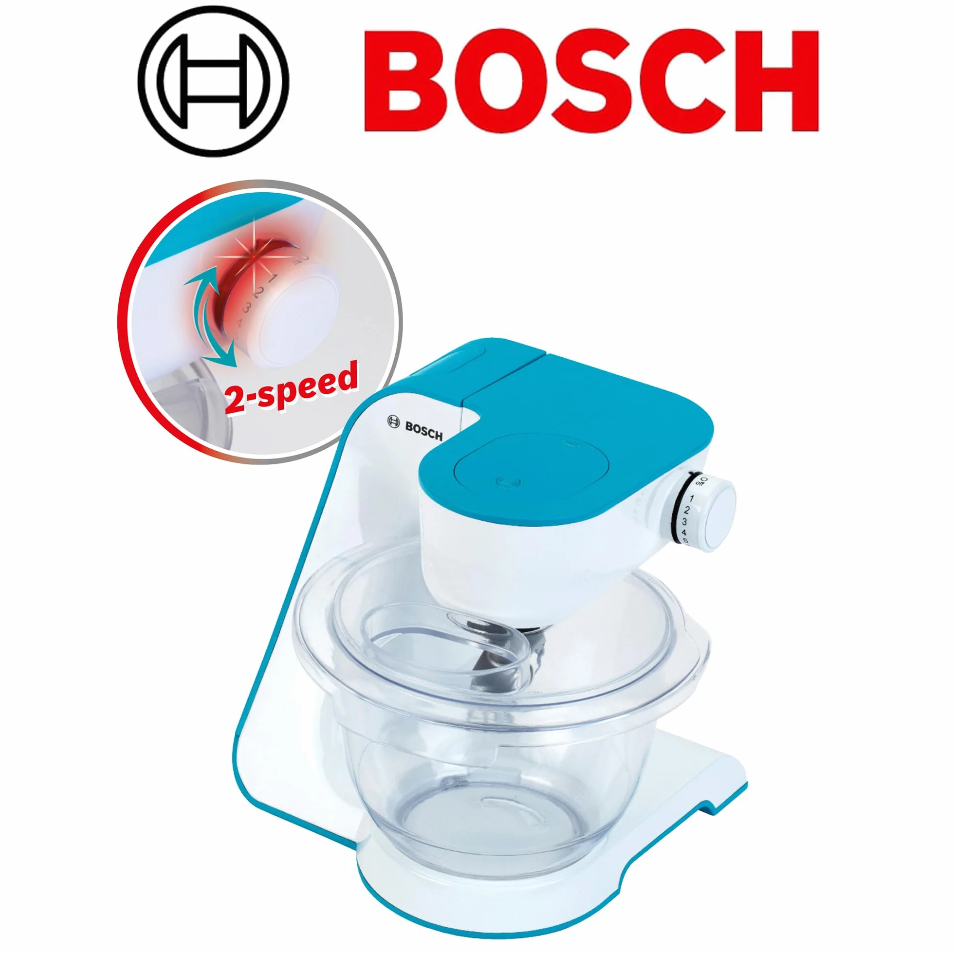 Theo Klein 9521 Macchina da Cucina Bosch | Macchina da Cucina a Batteria con 2 Livelli di velocità | Dimensioni: 20 cm x 22 cm x 20 cm | Giocattolo per Bambini dai 3 Anni in su