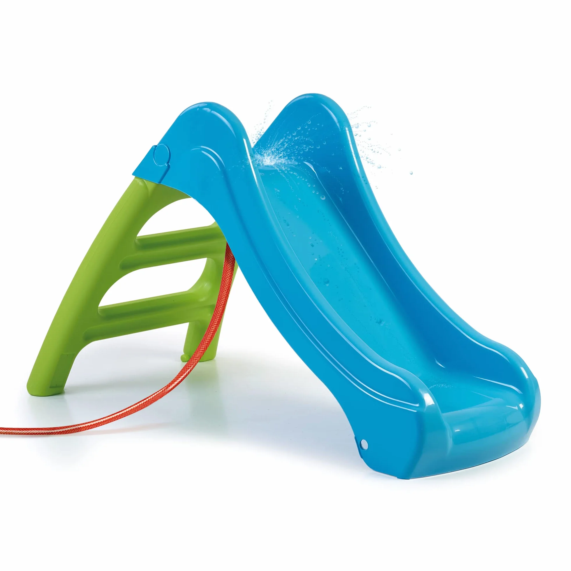 FEBER - First Slide, scivolo piccolo e colorato, 2 in 1, con innesto per la canna dell'acqua, per bambini e bambine da 1 anno in su, Famosa (FEB04000)