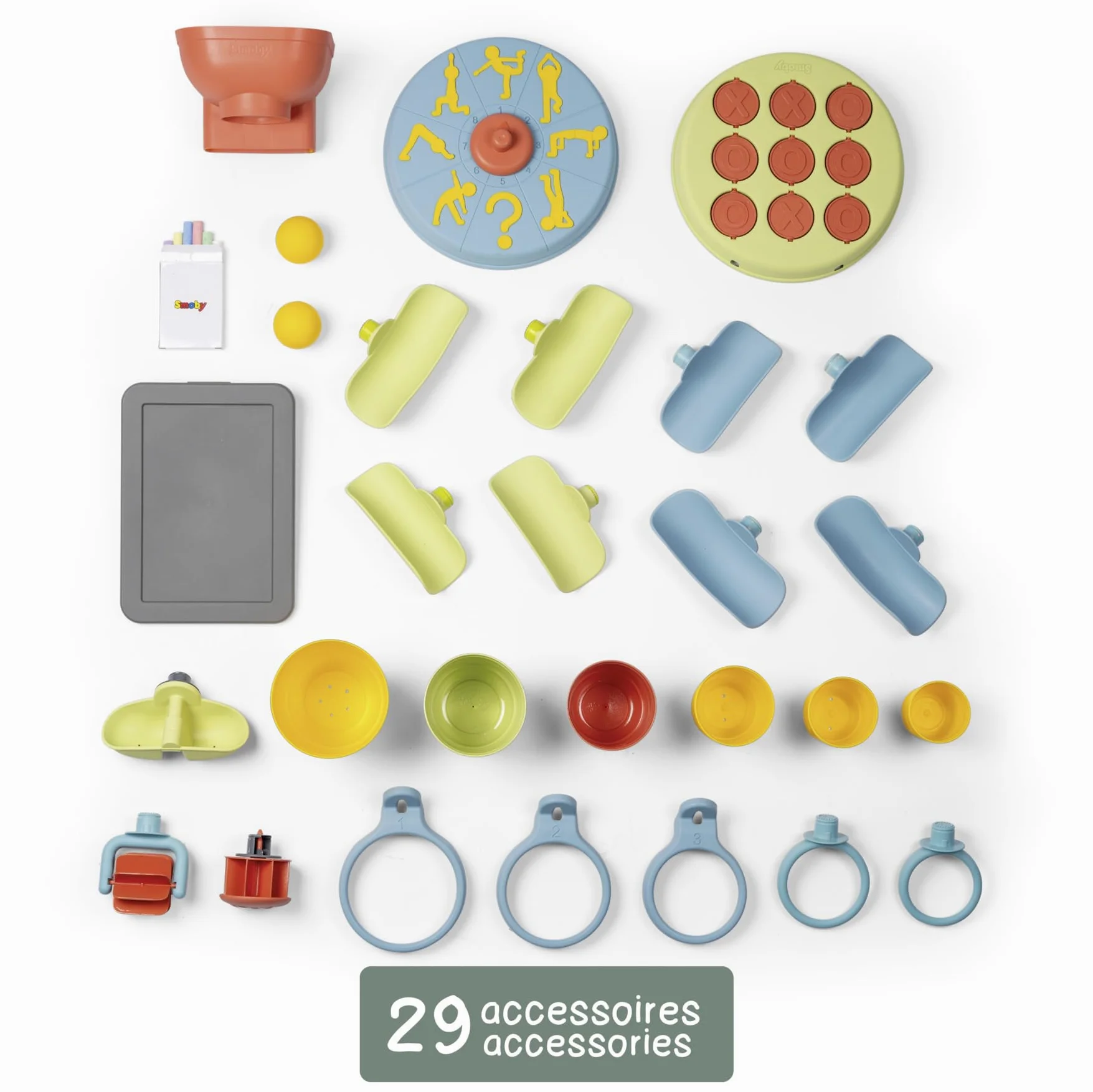 Smoby Life - Parete attività - 6 attività e 29 Accessori - Materiale Riciclato - dai 2 Anni in su - Prodotto in Francia