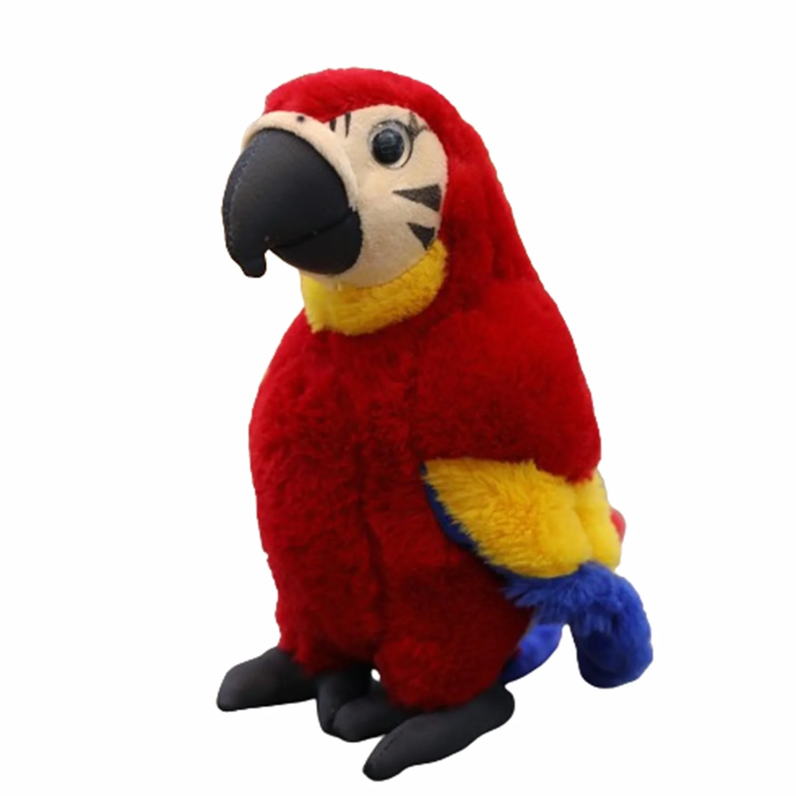 champracer Peluche a forma di pappagallo per bambini, morbido peluche per bambini, lunghezza 30 cm, blu, giallo, pappagallo, parrot, peluche per bambini, ragazze, ragazzi (30 cm, rosso)