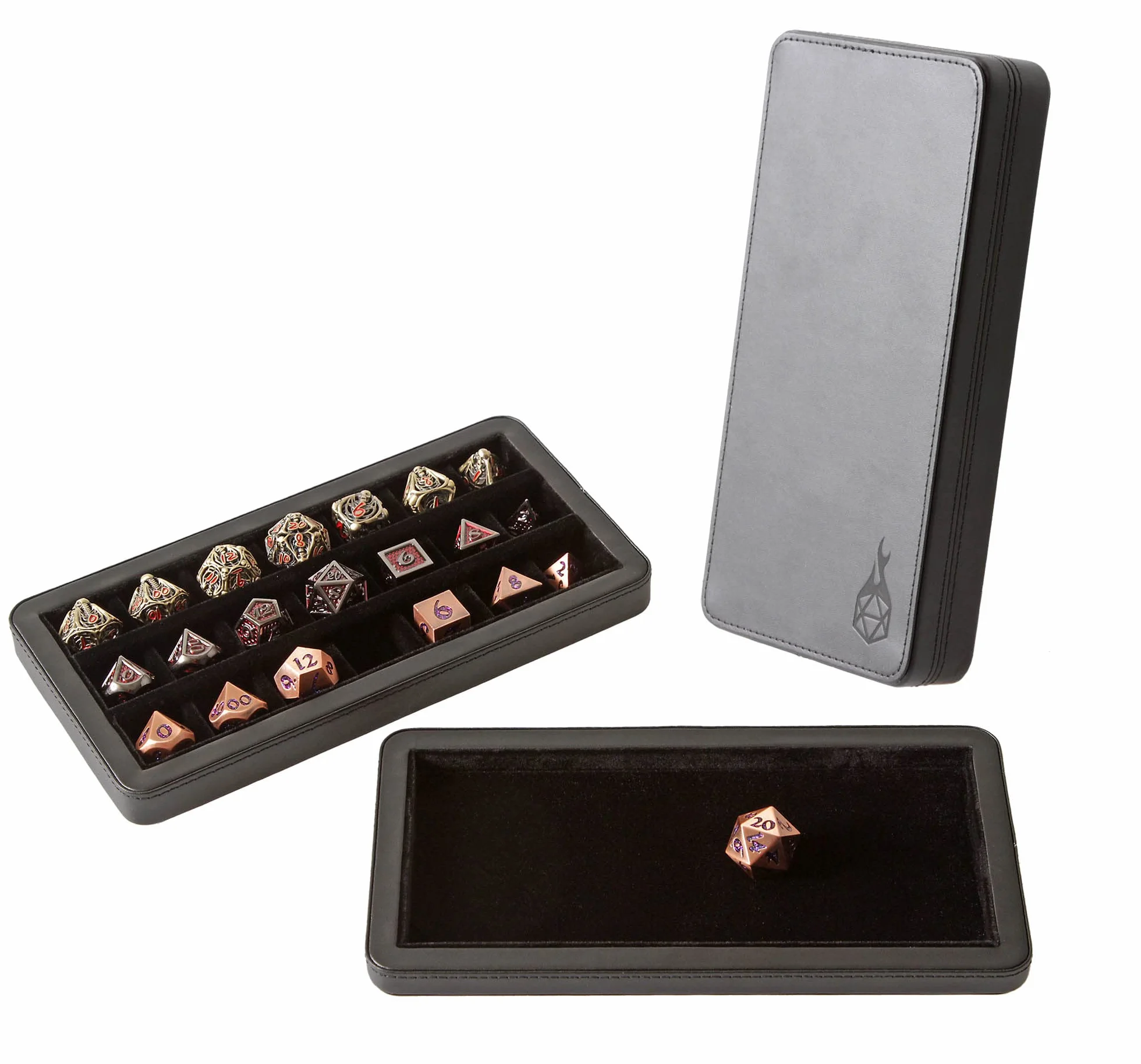 The Reliquary - Scatola per dadi grande e vassoio, colore: Nero