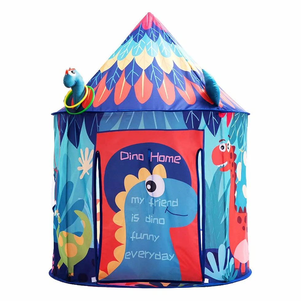 tenda da gioco per bambini,capanna con drago, casetta per interni e esterni, con borsa per il trasporto (con anello in plastica)