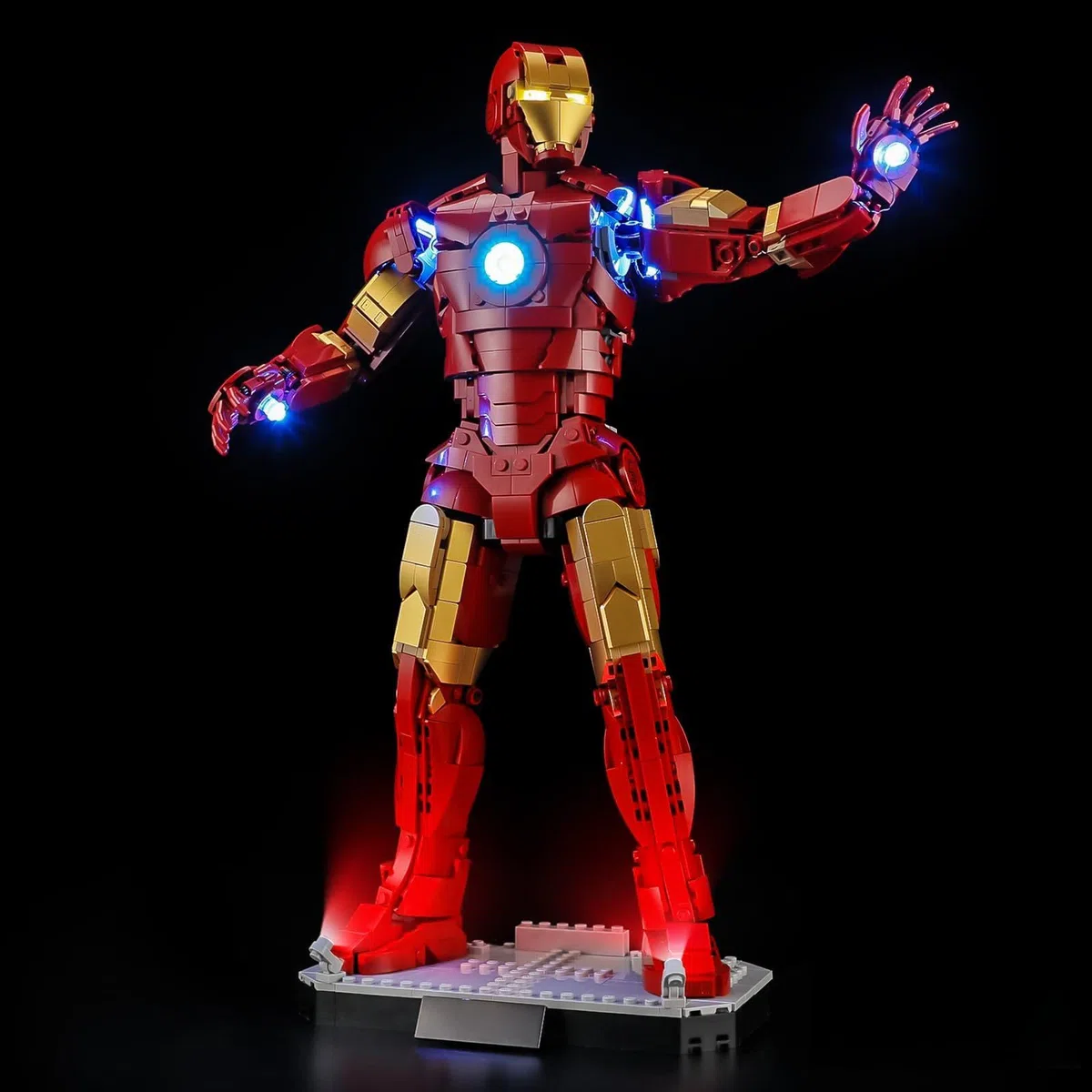 BRIKSMAX Kit luci 2.0 compatibile con Lego Super Heroes Marvel Iron Man Mark 3 Collectors' Edition 76344 Set da costruzione - Kit di illuminazione a LED originale (solo accessori) per display, regali