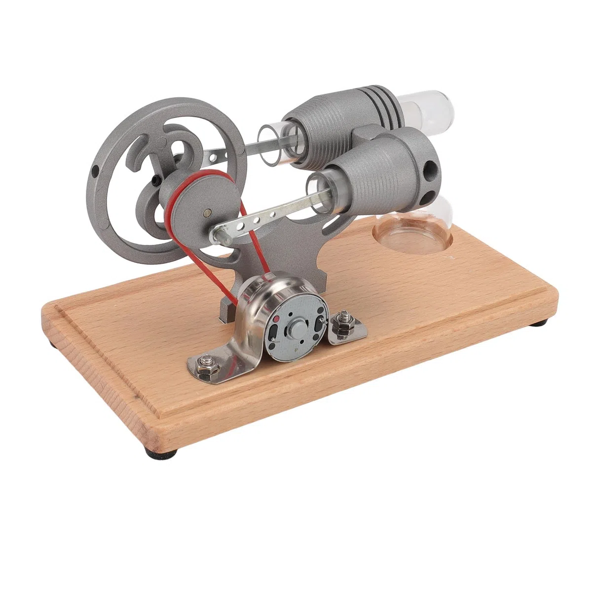 Pssopp Stirling Engine Motor Kit,Hot Air Stirling Engine Kit Mini Stirling Engine Giocattolo con Luce LED Mini Hot Air Stirling Engine Modello Motore Potenza Streaming per Bambini