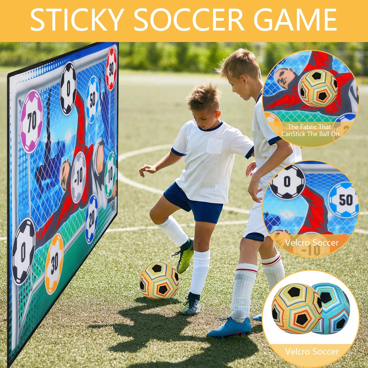 Set da gioco da calcio per bambini 3 4 5 6 7 8, giochi di calcio da giardino per interni ed esterni, palla da calcio in , morbido porta da calcio con accessori per l'allenamento del calcio, regalo per