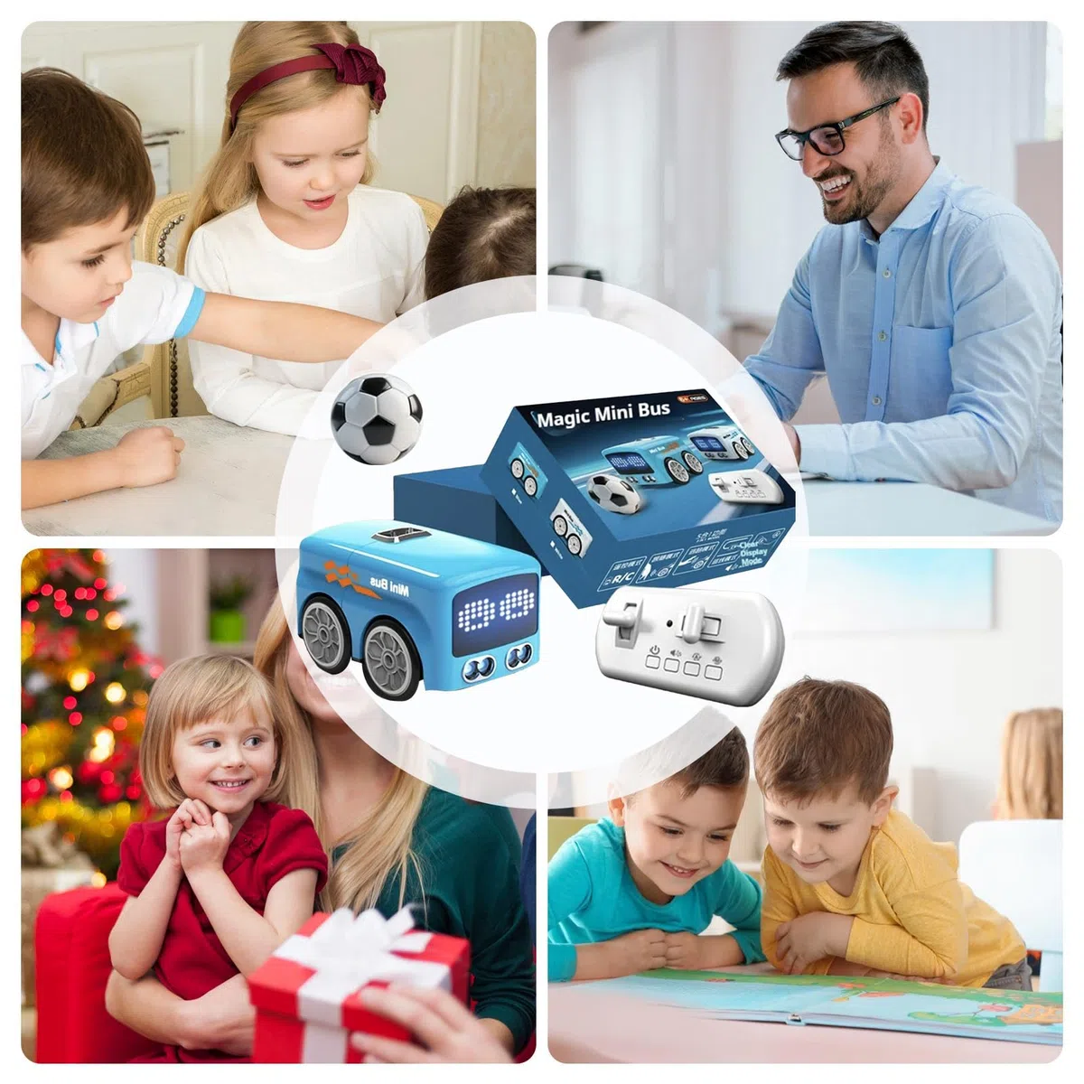 Auto A Controllo Remoto Con Rilevamento Gestuale | Bus Interattivo Intelligente - Auto RC Con Evitamento Ostacoli E Controllo A Mano,Per Bambini 5-12 Anni, Ideale Per Feste Di Compleanno, Casa, Scuola