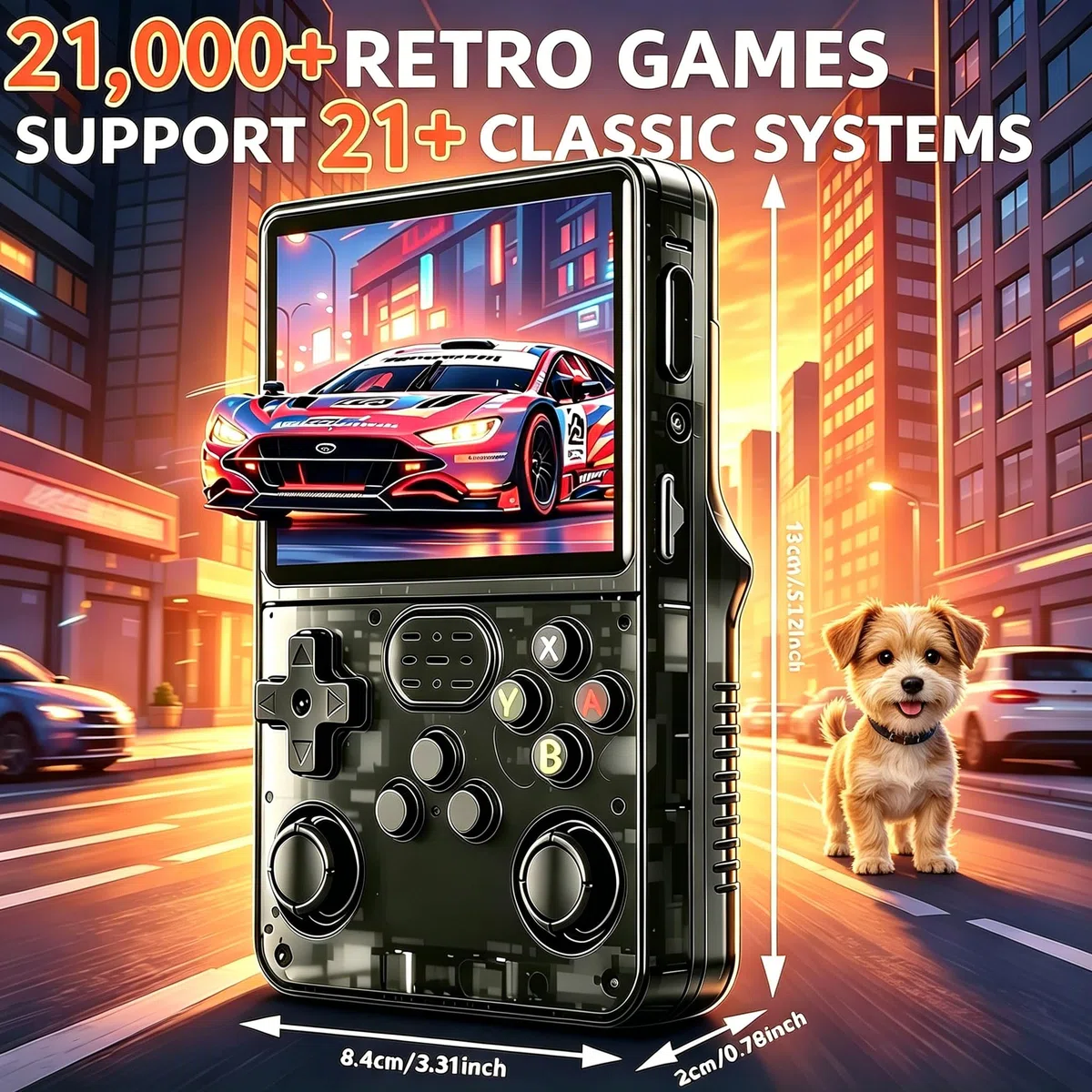 Console di gioco portatile 2026 - Console di gioco portatile retrò con oltre 22.000 giochi classici, schermo IPS da 3,5 pollici, perfetta per casa e viaggio