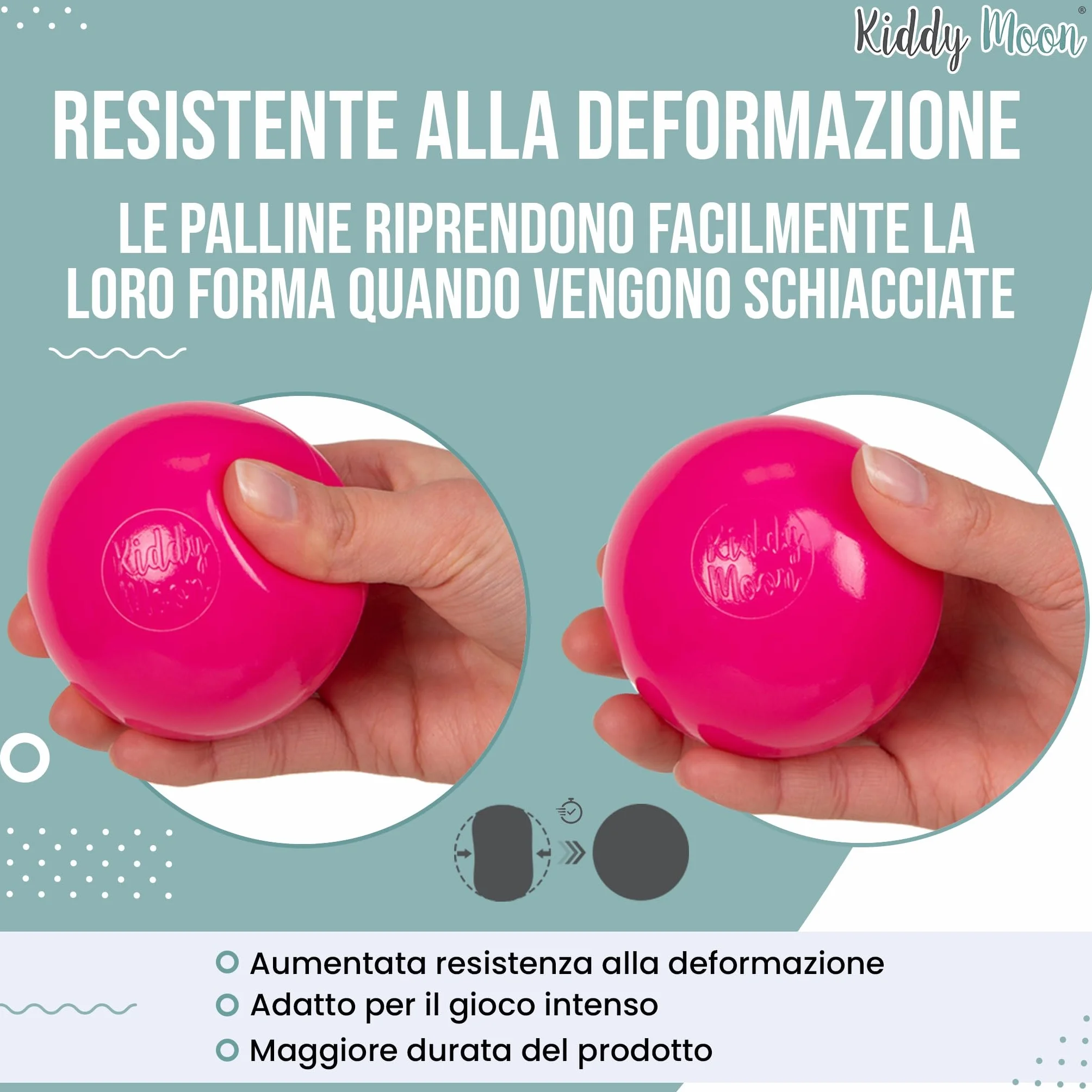 KiddyMoon 100 Palline/7Cm Palline Morbide Colorate Per Piscina Bambini Fatto In EU, Arancione