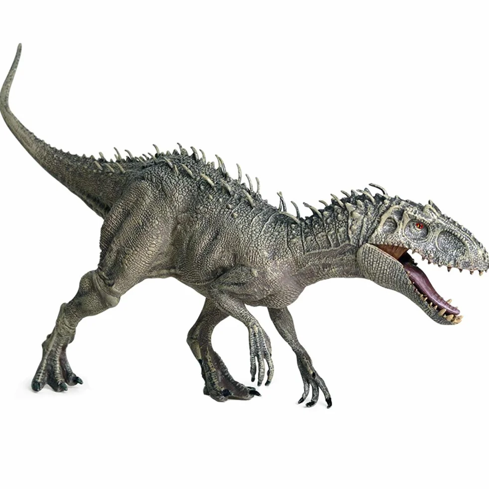 Realistica Jurassic Indominus Rex, statuette in plastica Jurassic Indominus Rex, bocca aperta King Kong Dinosauro Mondo Animali Modello Kid Toy di Natale