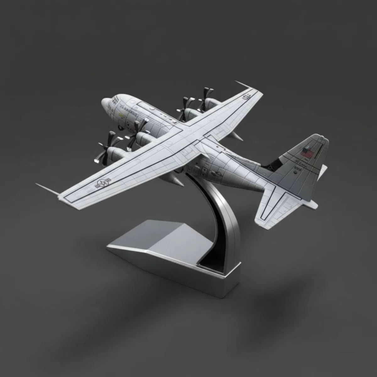 Qianly Modellino C-130J Super Aereo da Trasporto Tattico Statico modellino130J 1:200 Regalo Perfetto Modello Giant:200 per Appassionati di Aviazione