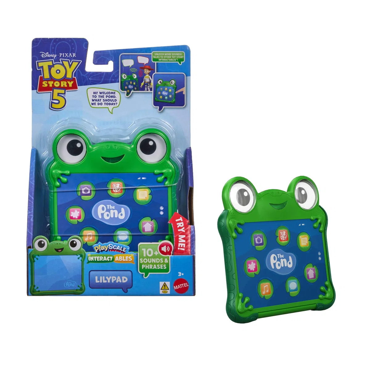 Mattel Disney Pixar Toy Story 5 - LilyPad, personaggio interattivo da 18cm che ripete le frasi del film e interagisce con gli altri personaggi della serie quando sono vicini, JKV28