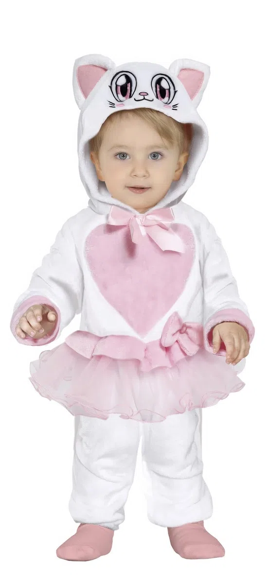 FIESTAS GUIRCA | Costume di Gatto-Pipistrello per Bebè - Cappuccio, Gonna e Tutù - Costumi di Animali per Halloween, Carnevale e Feste in Maschera - Ideale per Bambine