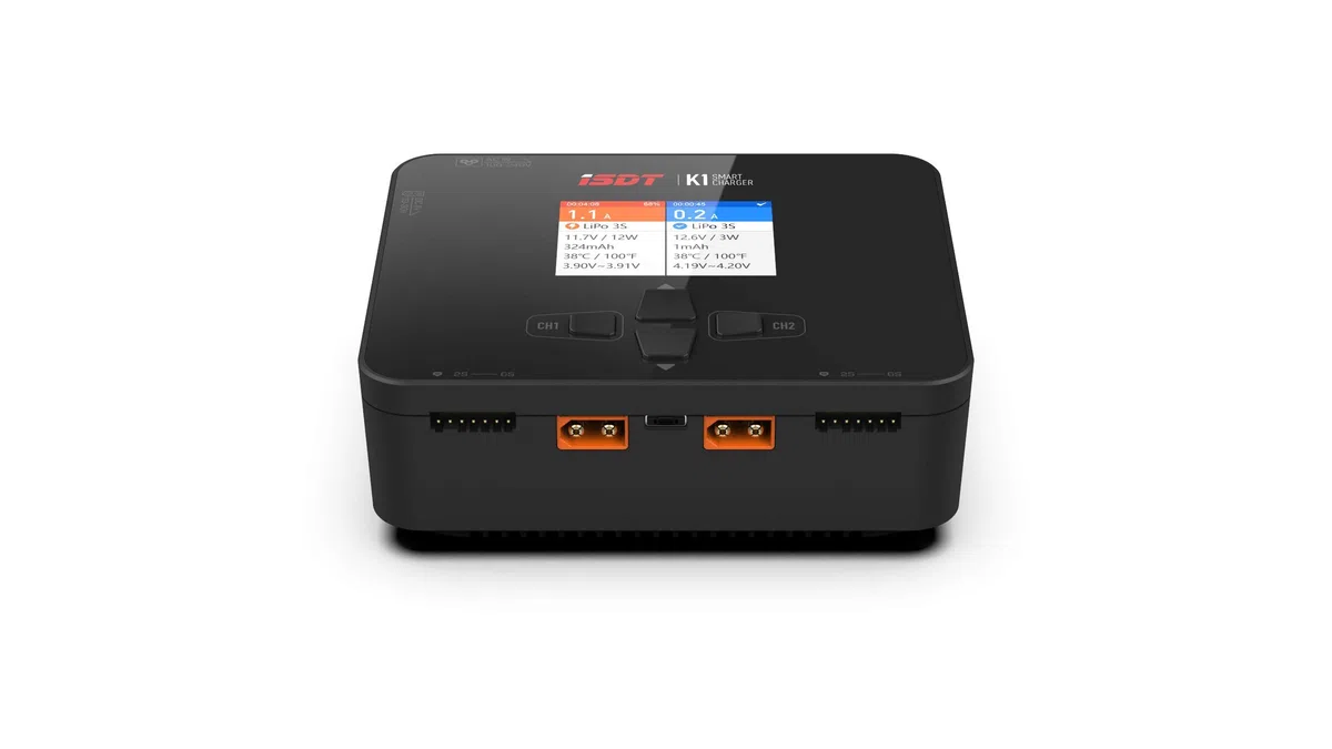 ISDT K1 Lipo - Caricatore AC 100 W/DC 250WX2, per batterie Life/Lilon/LiPo 1-6S/ LiHv/Pb/NiMH RC