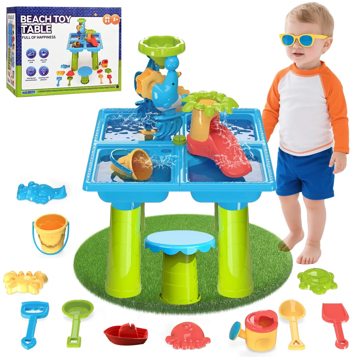 Diealles Shine Tavolo Acqua Bambini, Versatile Tavolo Gioco Acqua Bambini, Esterno Tavolo Sabbia e Acqua per Bambini